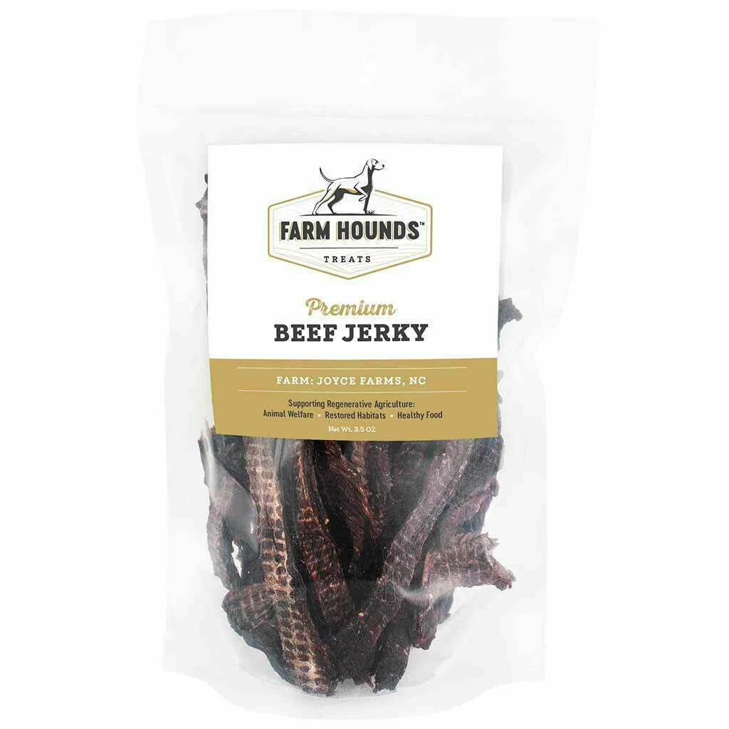 Farm Hounds Beef Jerky Dog Treats 3.5oz - Image 1