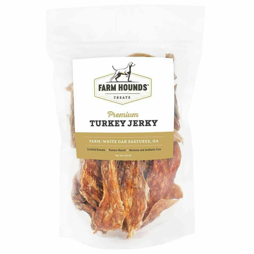 Farm Hounds Turkey Jerky Dog Treats 3.5oz - Image 1
