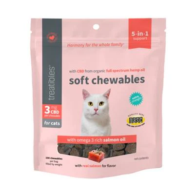 Treatibles Extra Strength Soft Cat Chews with Salmon Oil 3mg - Image 1
