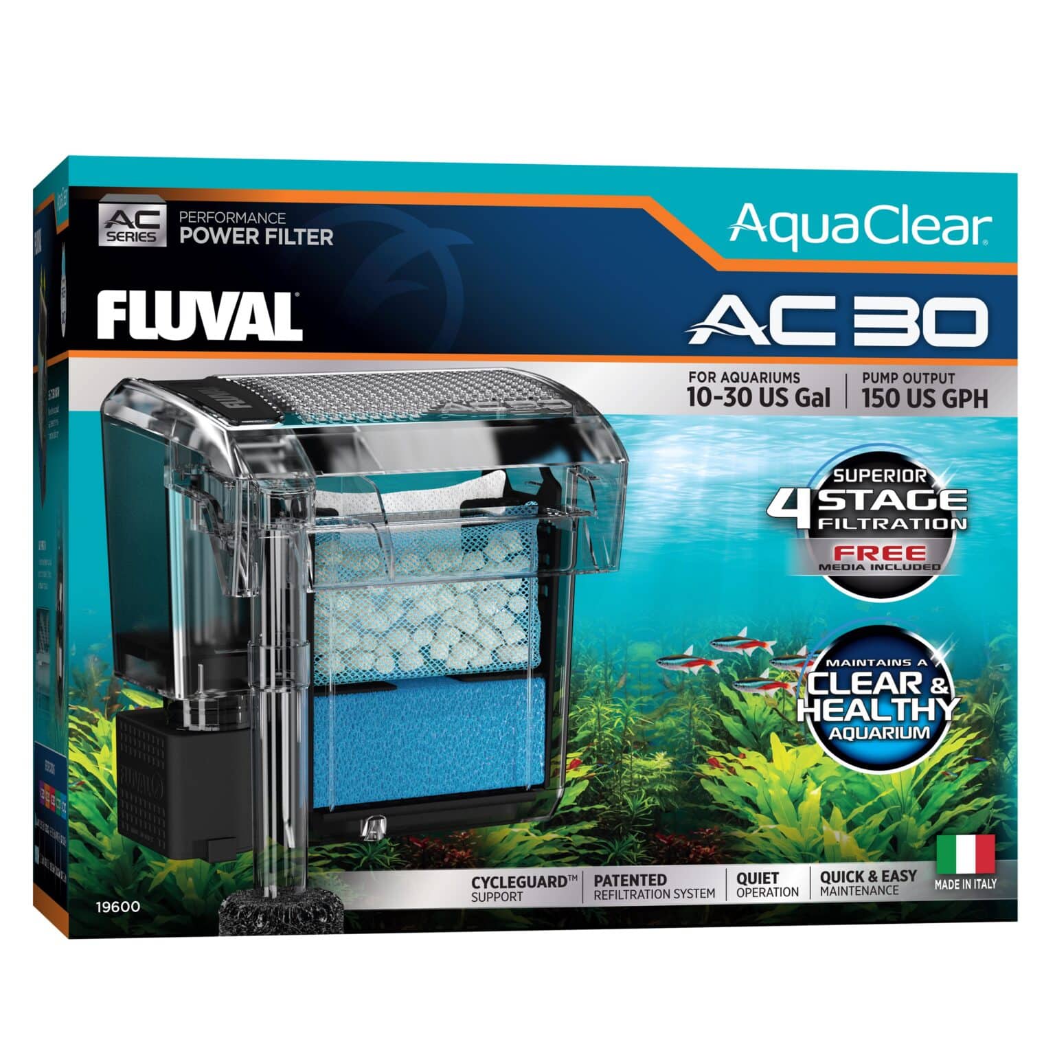 Hagen Fluval Aquaclear AC30 Power Filter, 10-30 US Gal - Image 1