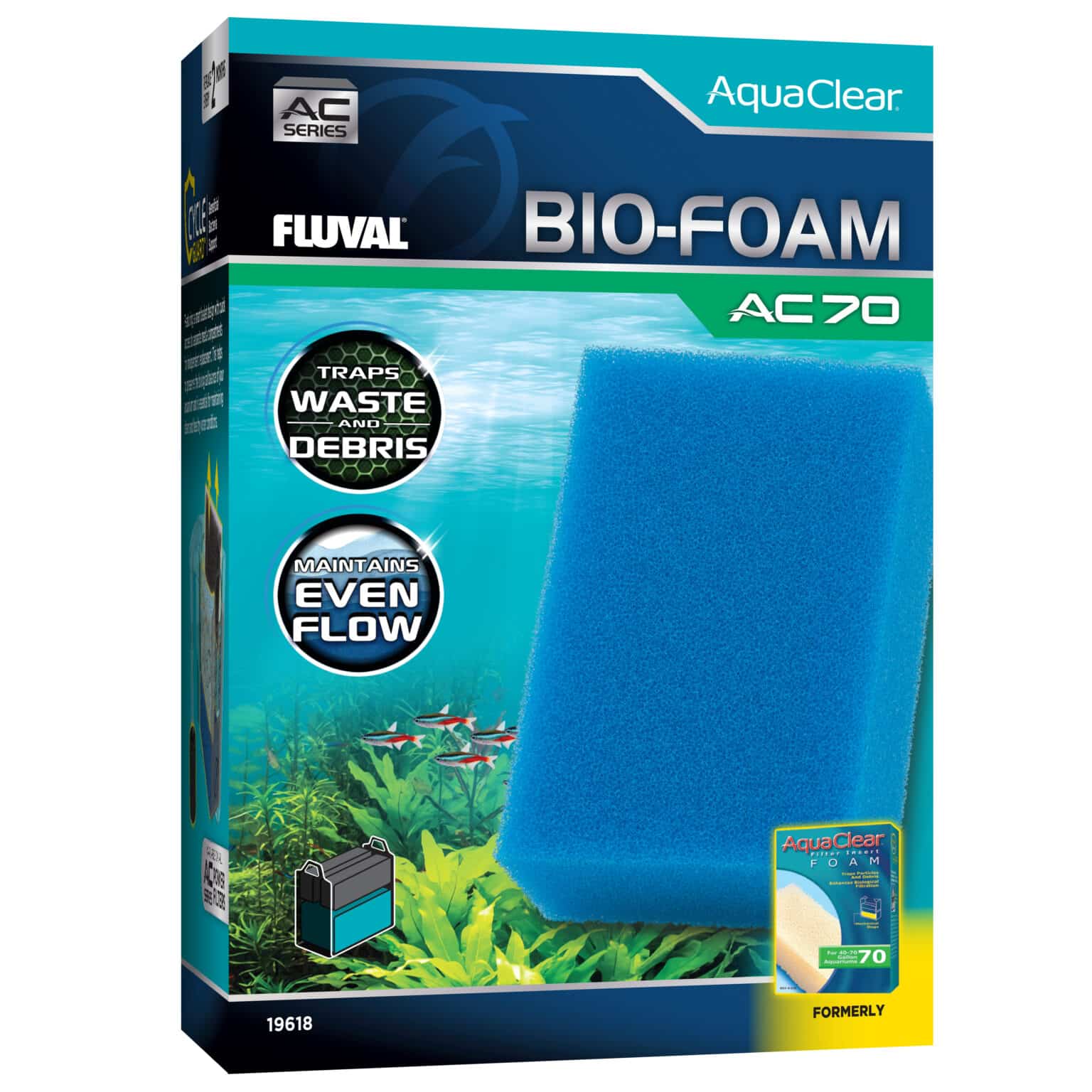 Hagen Fluval Aquaclear Bio-Foam for AC70 Power Filter 1pk - Image 1