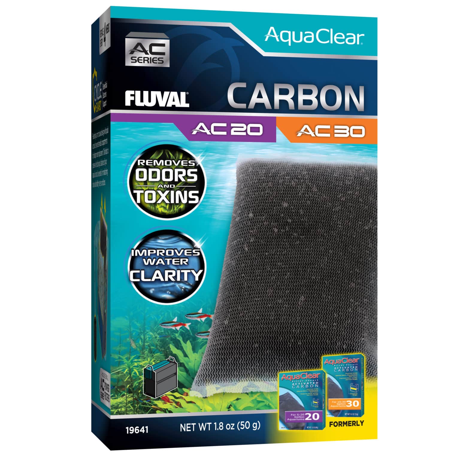 Hagen Fluval Aquaclear Carbon for AC20/AC30 Power Filter, 1.8 oz - Image 1