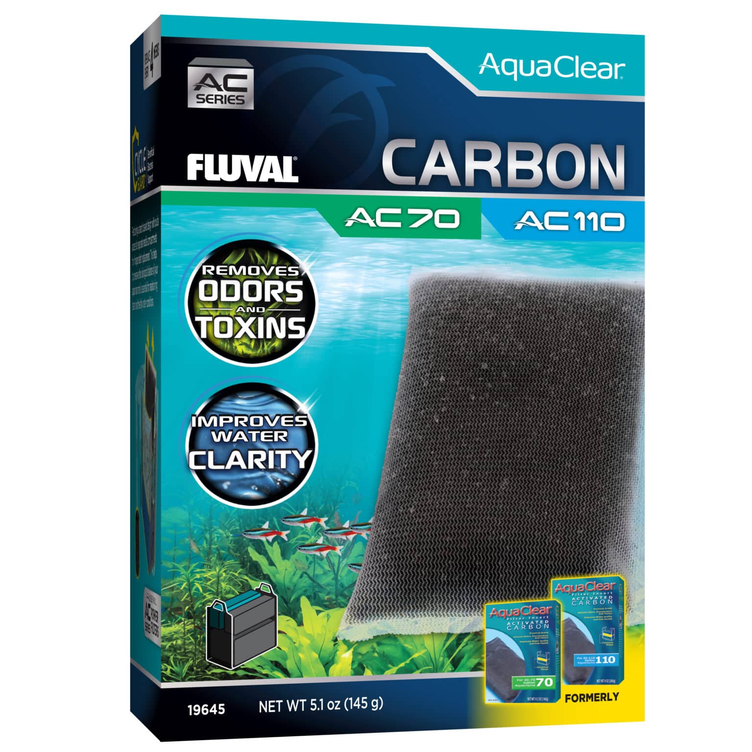 Hagen Fluval Aquaclear Carbon for AC70/AC110 Power Filter, 5.1 oz 1pk - Image 1