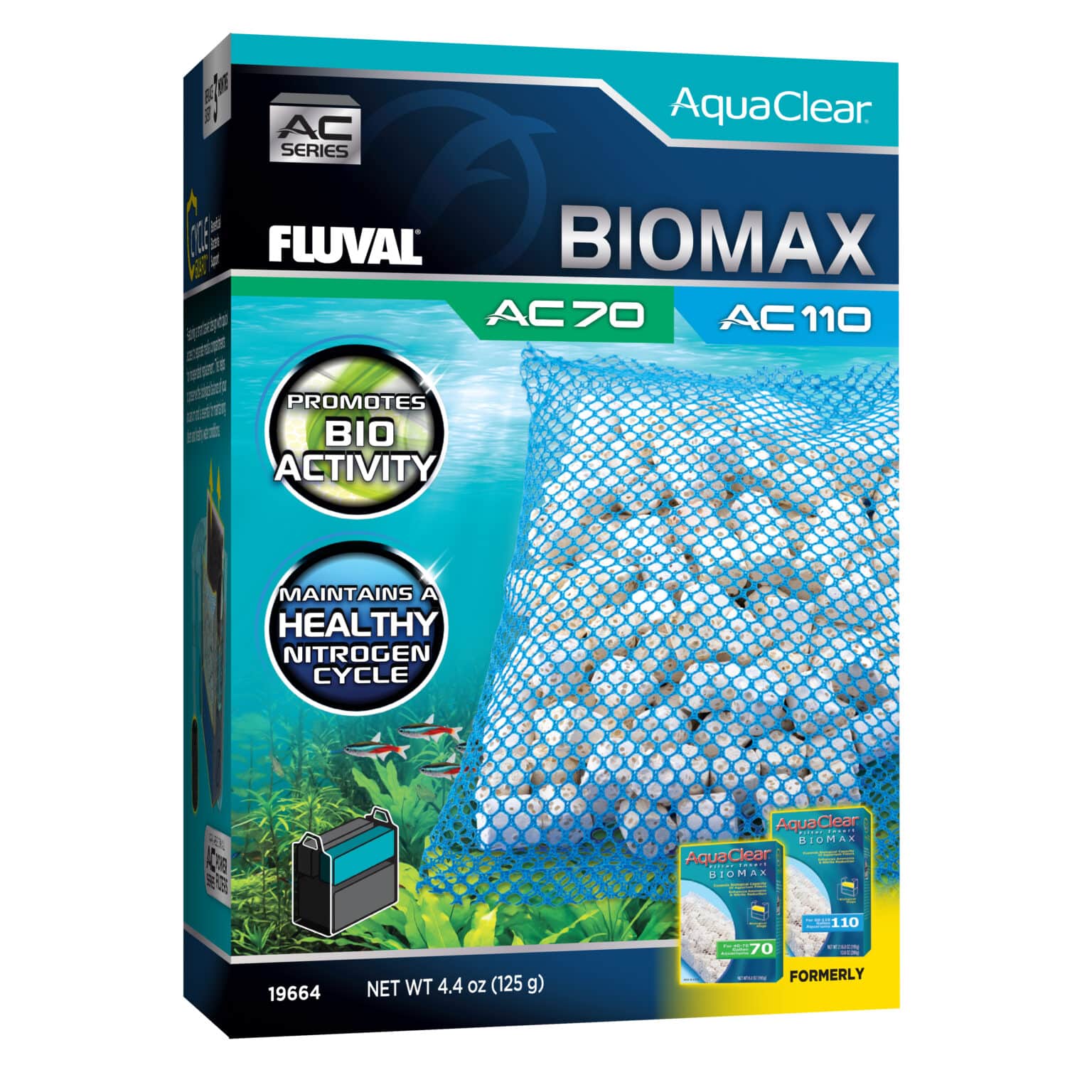 Hagen Fluval Aquaclear BIOMAX for AC70/AC110 Power Filter, 4.4 oz 1pk - Image 1