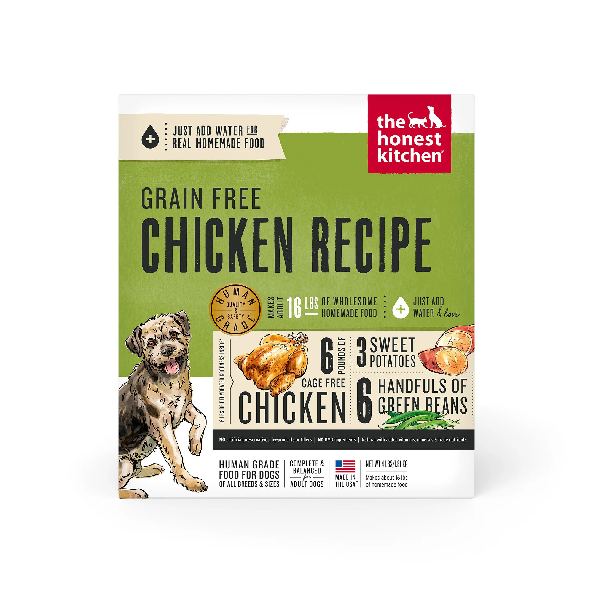 The Honest Kitchen Dehydrated Grain Free Chicken Dog Food 4lb - Image 1