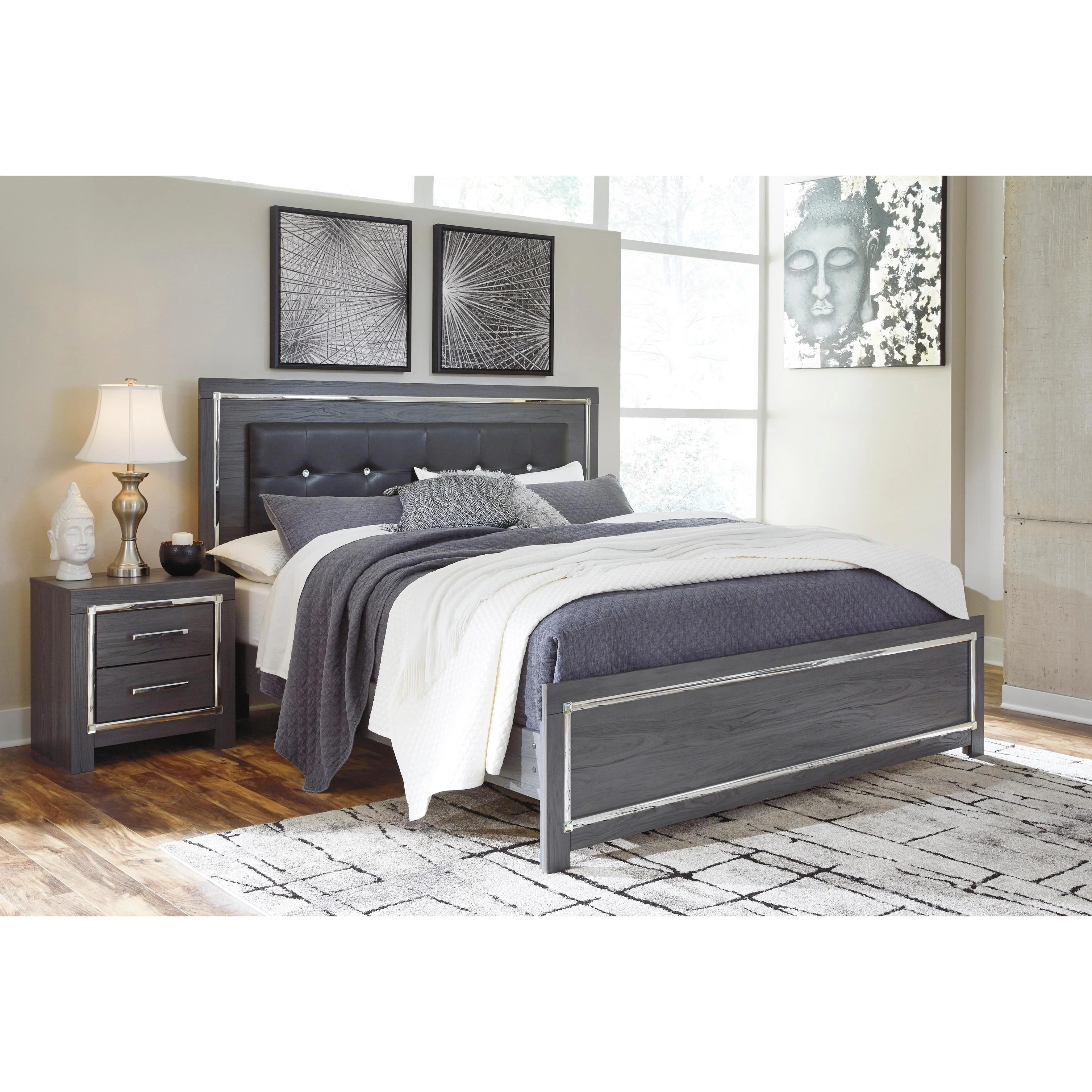 Signature Design by Ashley Lodanna B214B19 6 pc King Panel Bedroom Set - Image 2