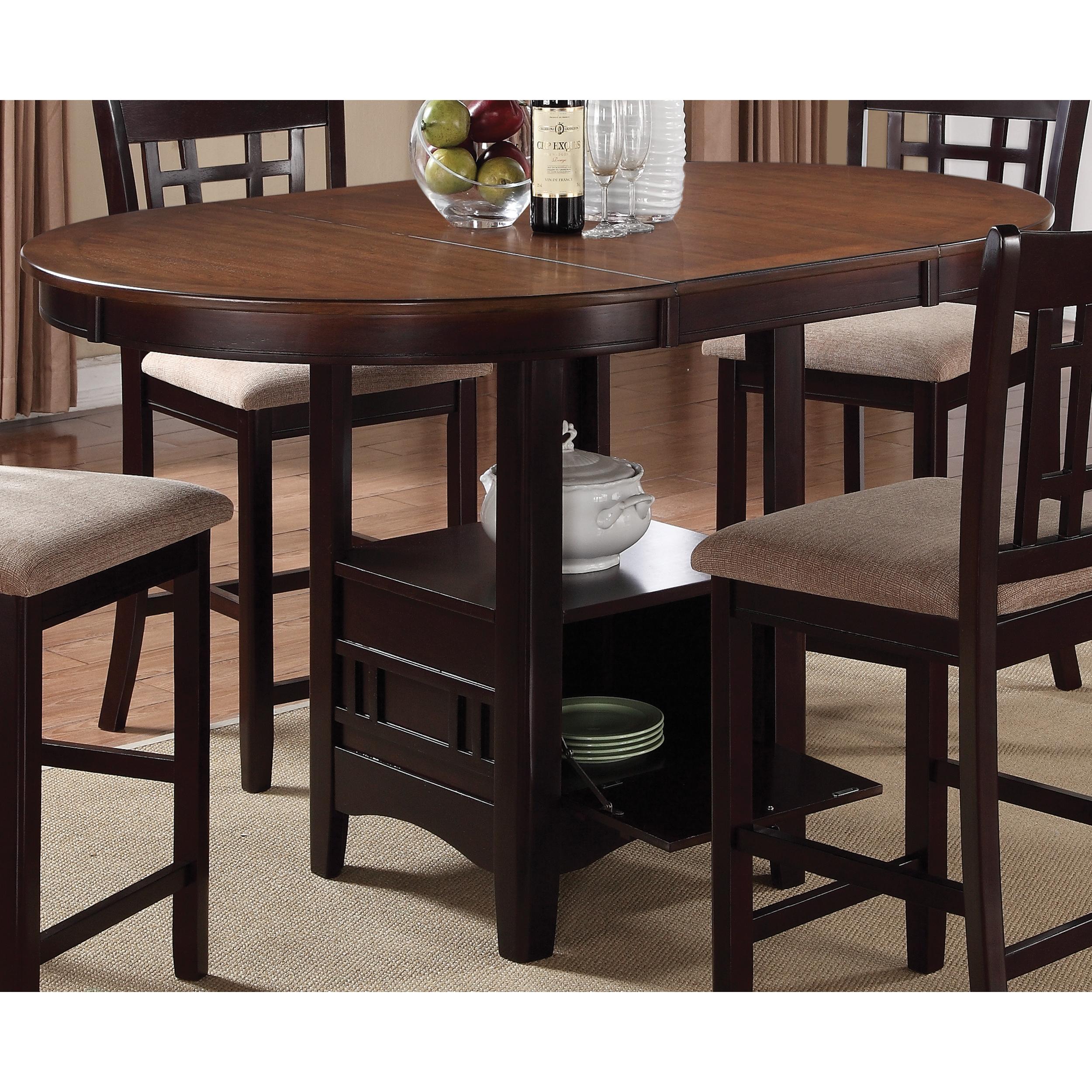 Coaster Furniture Lavon 105278 Oval 60-inch Extension Counter Dining Table - Chestnut - Image 1