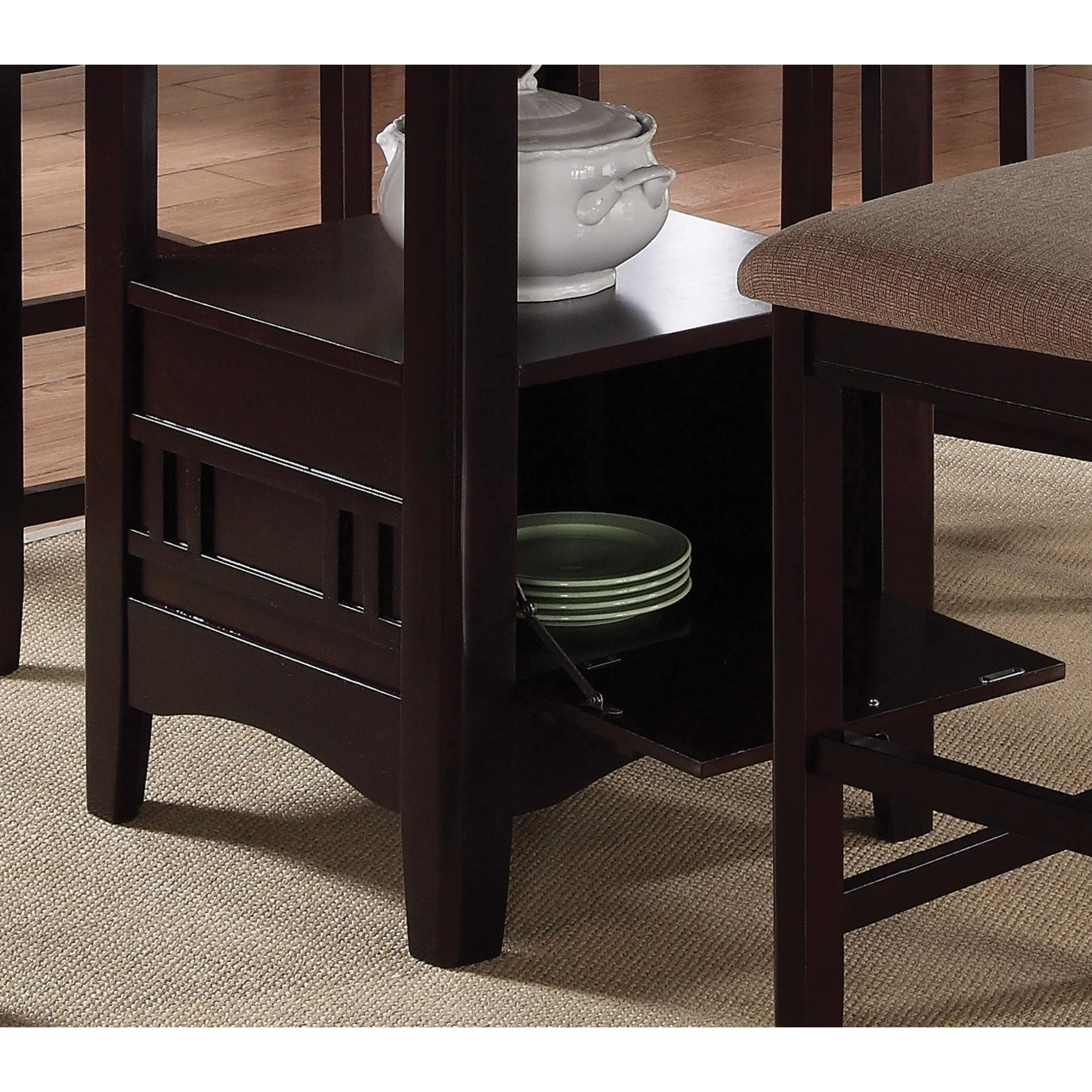 Coaster Furniture Lavon 105278 Oval 60-inch Extension Counter Dining Table - Chestnut - Image 2