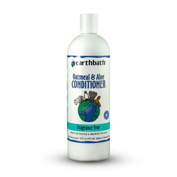 Earthbath Oatmeal & Aloe Fragrance-Free Conditioner for Dogs & Cats 16oz - Image 1