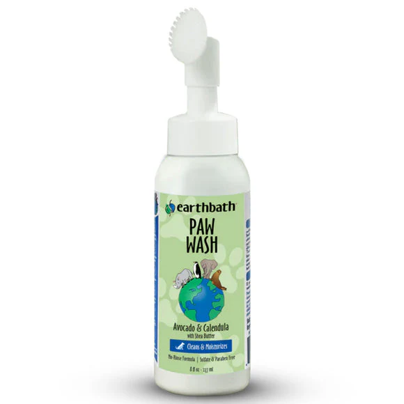 Earthbath Paw Wash with Scrubber Brush for Dogs & Cats 8oz - Image 1