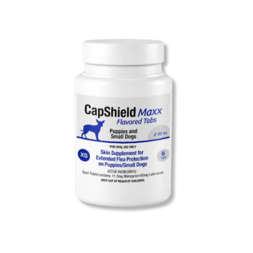 Capshield Maxx Beef Flavored Flea Tablets for Dogs 6ct 2-10lb - Image 1