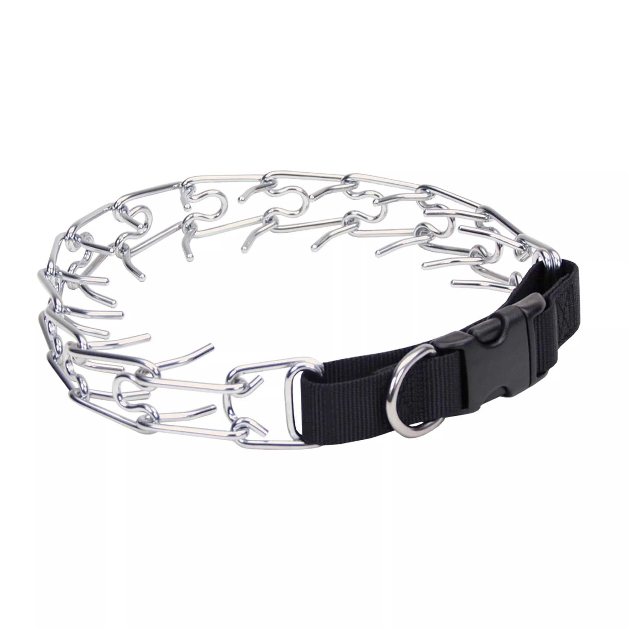 Coastal Titan Easy-On Dog Prong Training Collar with Buckle 3.0mm 18in Black - Image 1