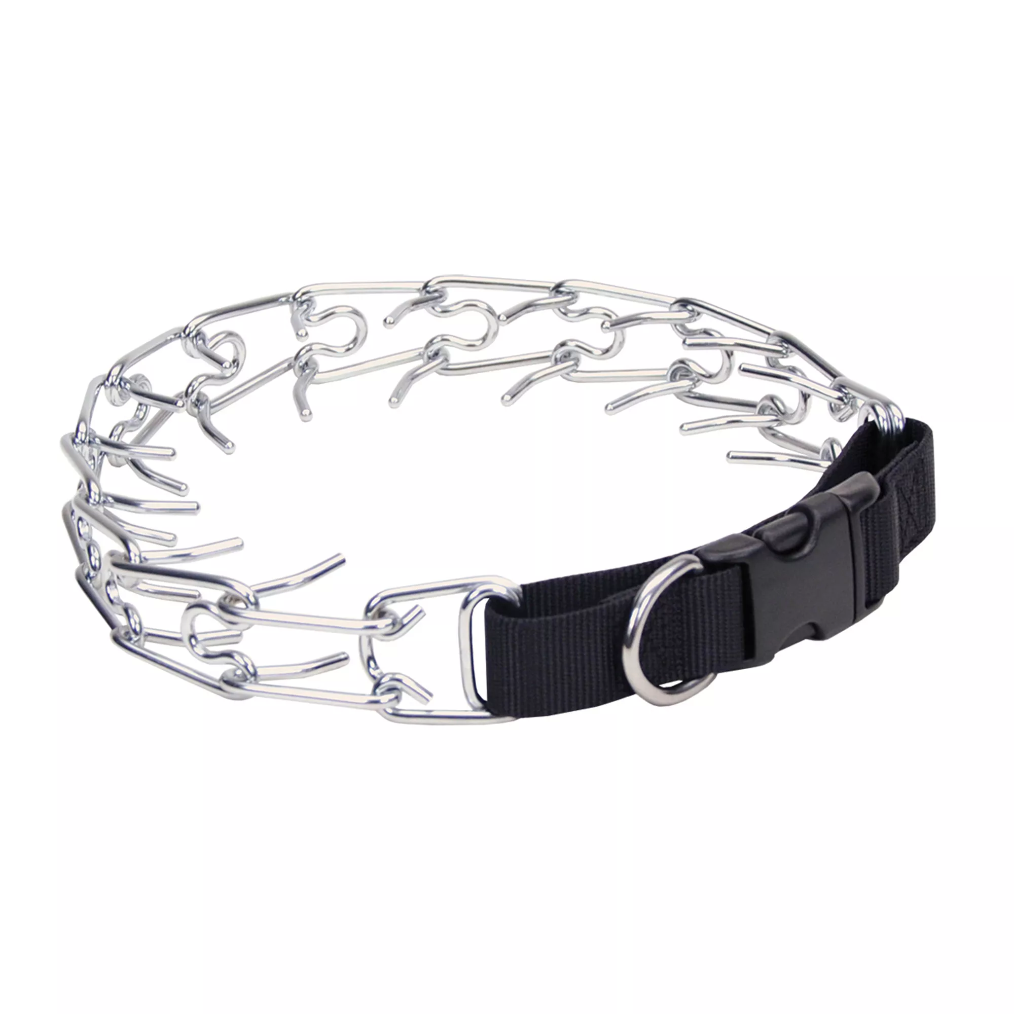 Coastal Titan Easy-On Dog Prong Training Collar with Buckle 4.0mm 22in Black - Image 1