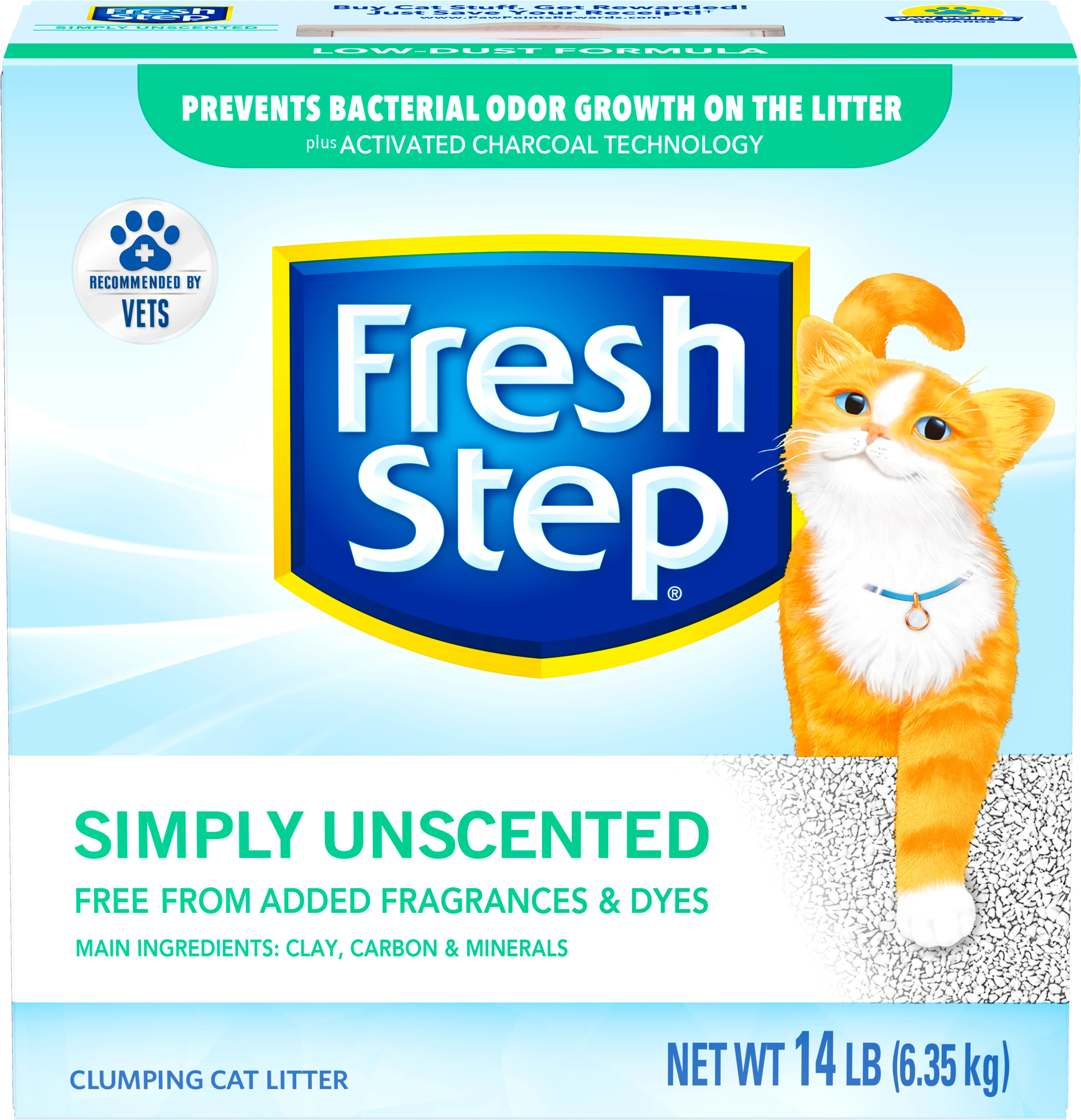 Fresh Step Simply Unscented Cat Litter 14lb - Image 1