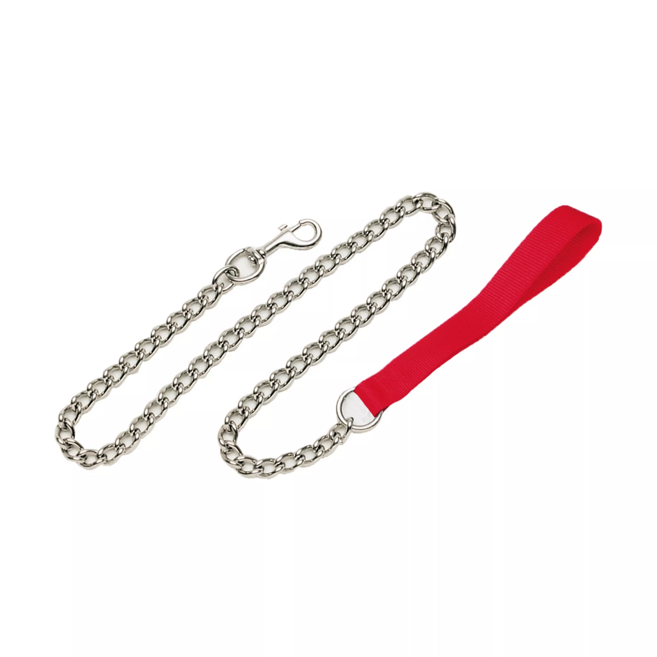 Coastal Titan 6ft Long 4.0mm Extra Heavy Chain Dog Leash with Nylon Handle Red - Image 1