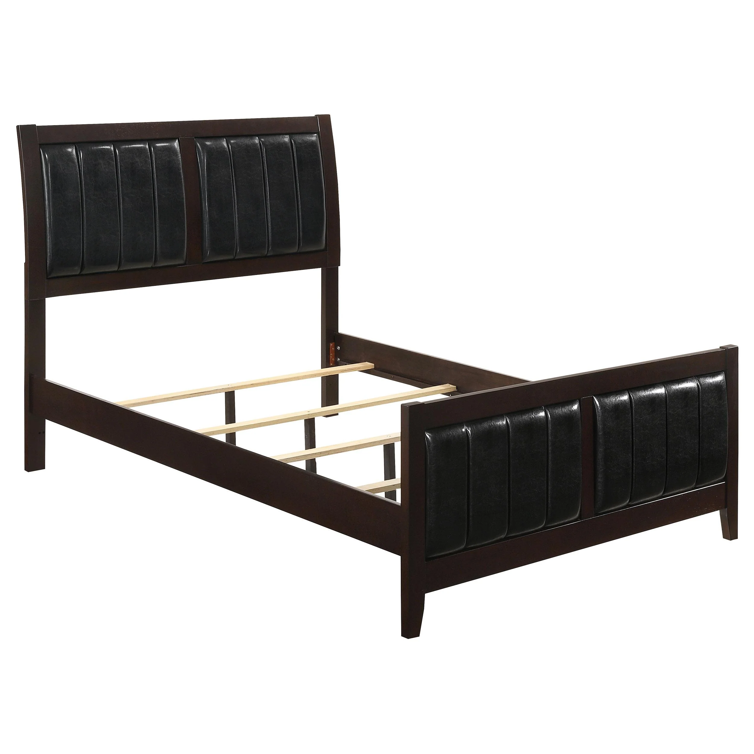 Coaster Furniture Carlton 202091Q Wood Queen Panel Bed - Cappuccino - Image 1