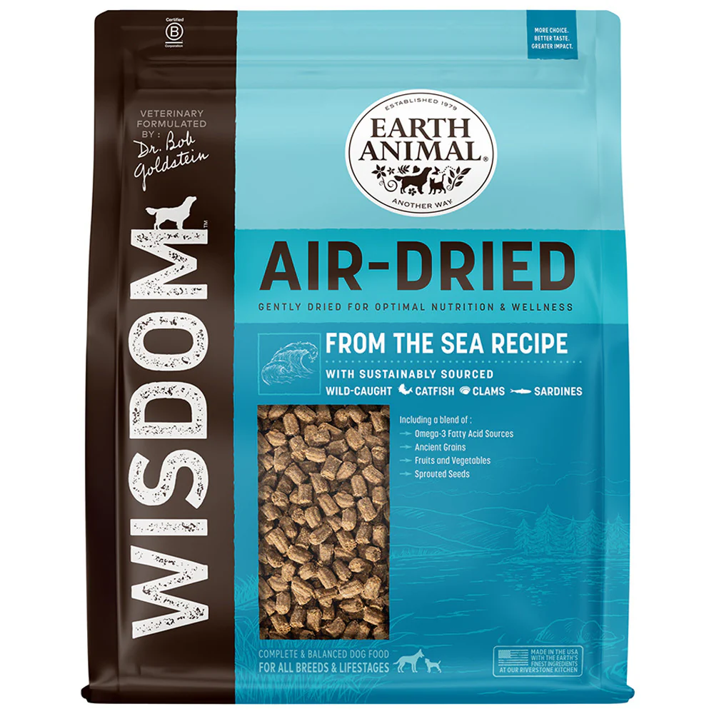 Earth Animal Dr. Bob Goldstein’s Wisdom Air-Dried From The Sea Recipe Dog Food 2lb - Image 1