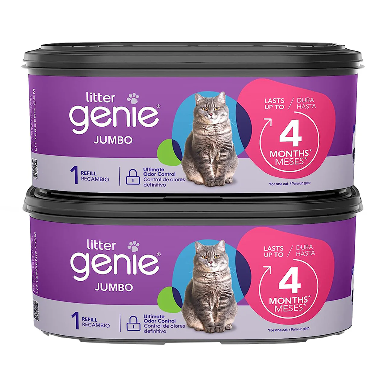 Litter Genie Jumbo Litterpail Refill 2pk - Image 1