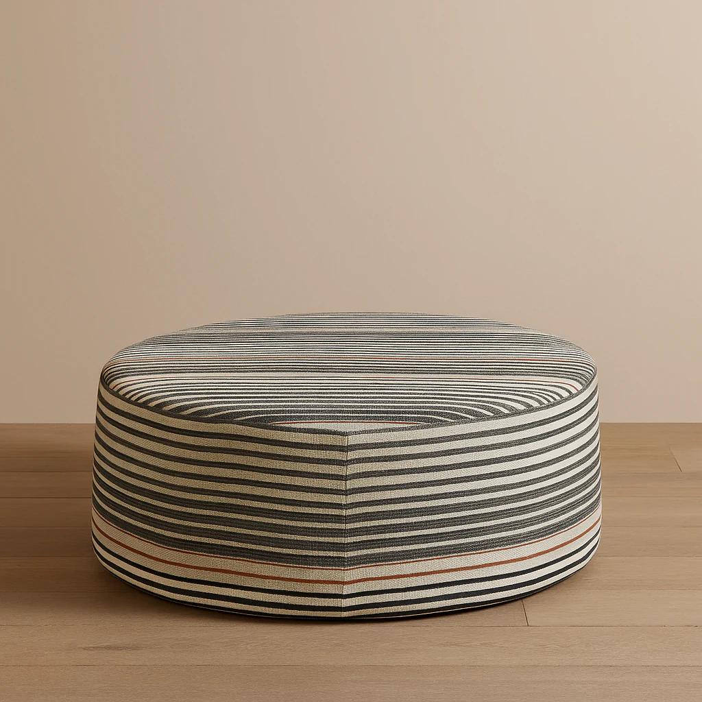 Ralph Striped Ottoman - Image 2