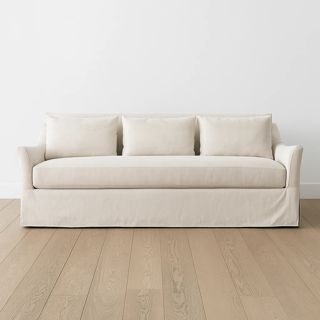 Moreau Natural Slipcovered Sofa - Image 1
