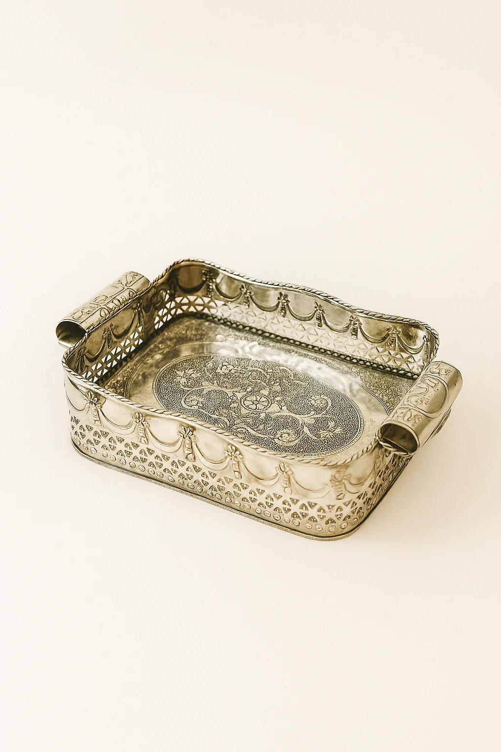 Polished Nickel Abbey Tray - Image 1