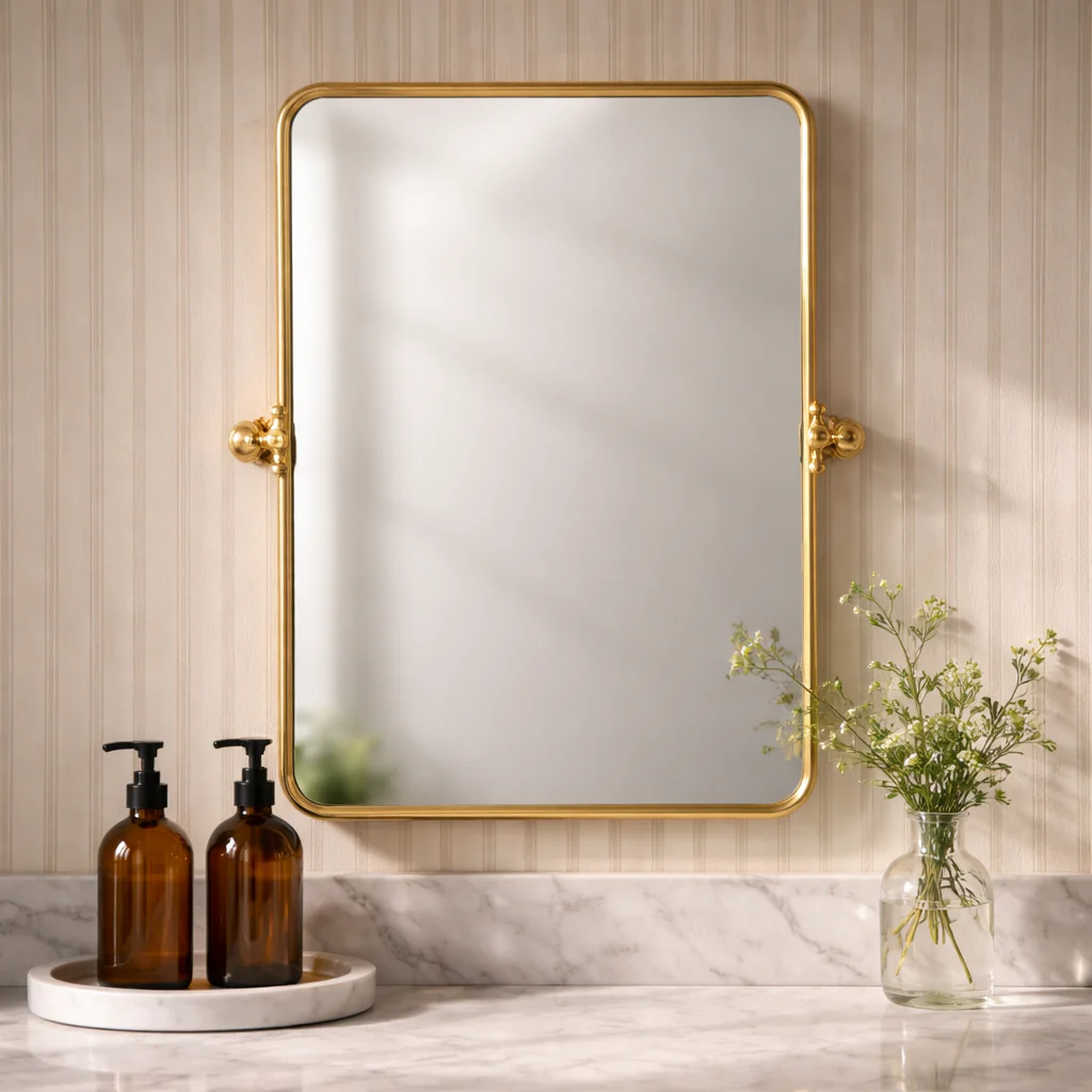 Nelly Brass Pivoting Mirror - Image 2