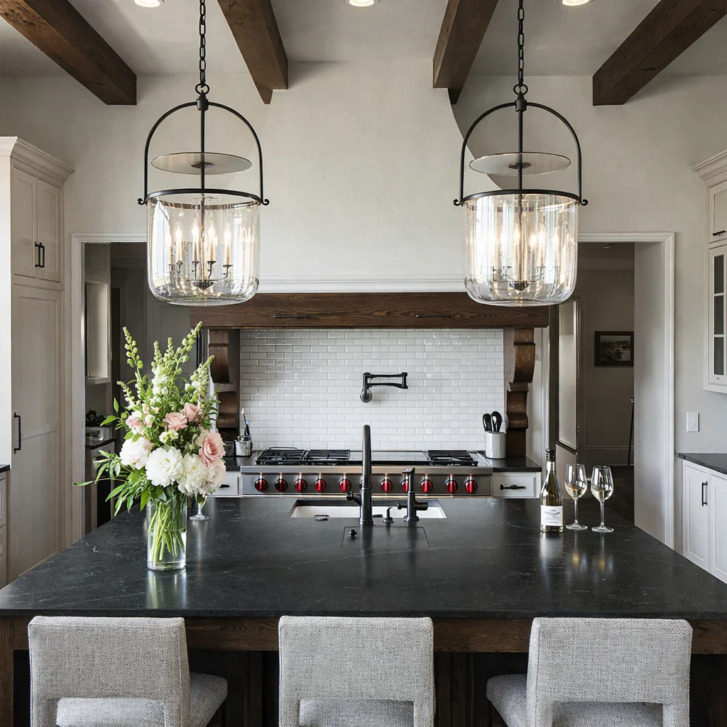 Emerson Bell Jar Four Light Pendant - Image 3