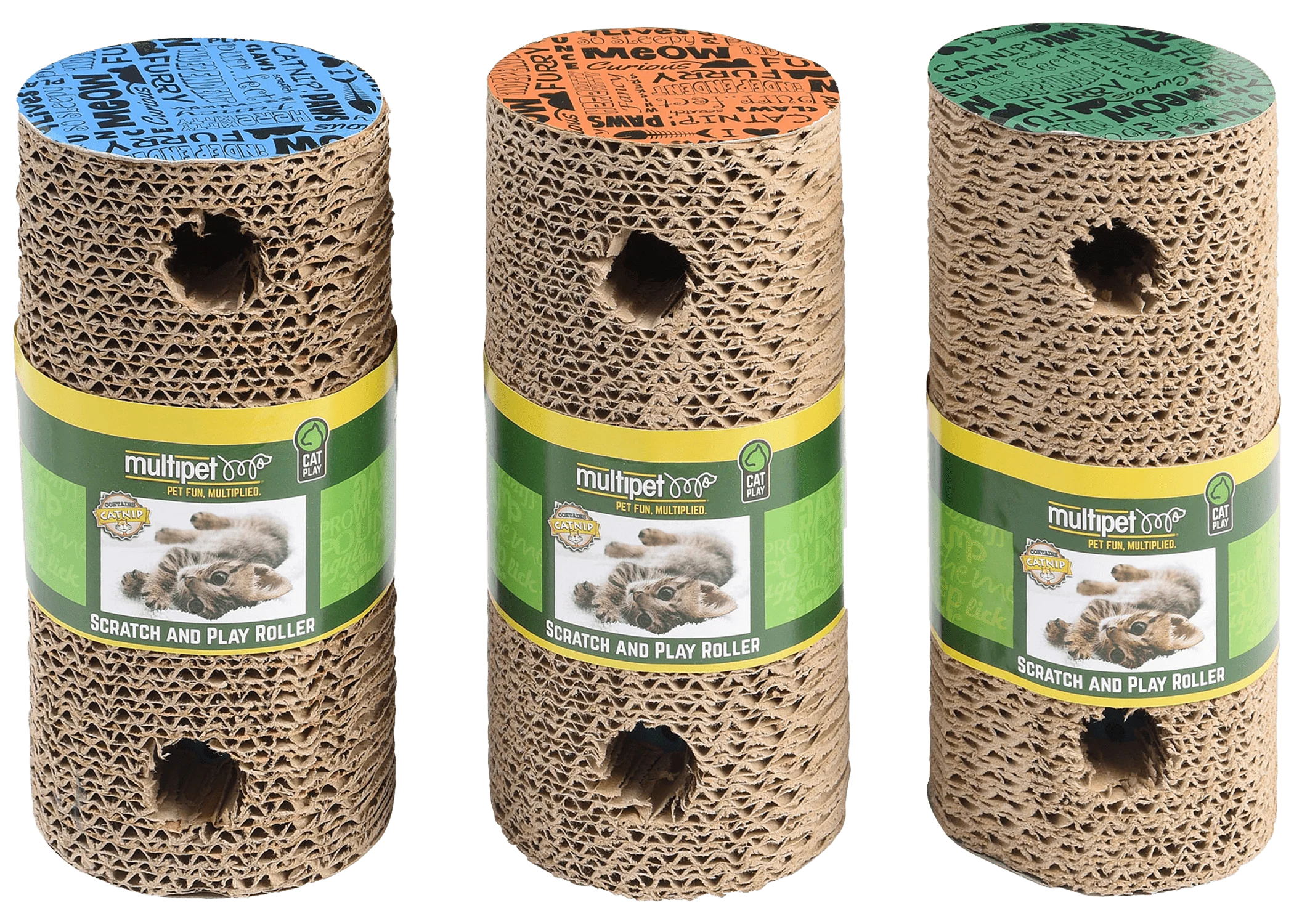 Multipet Cat Scratch Roller 7.5in Assorted - Image 1