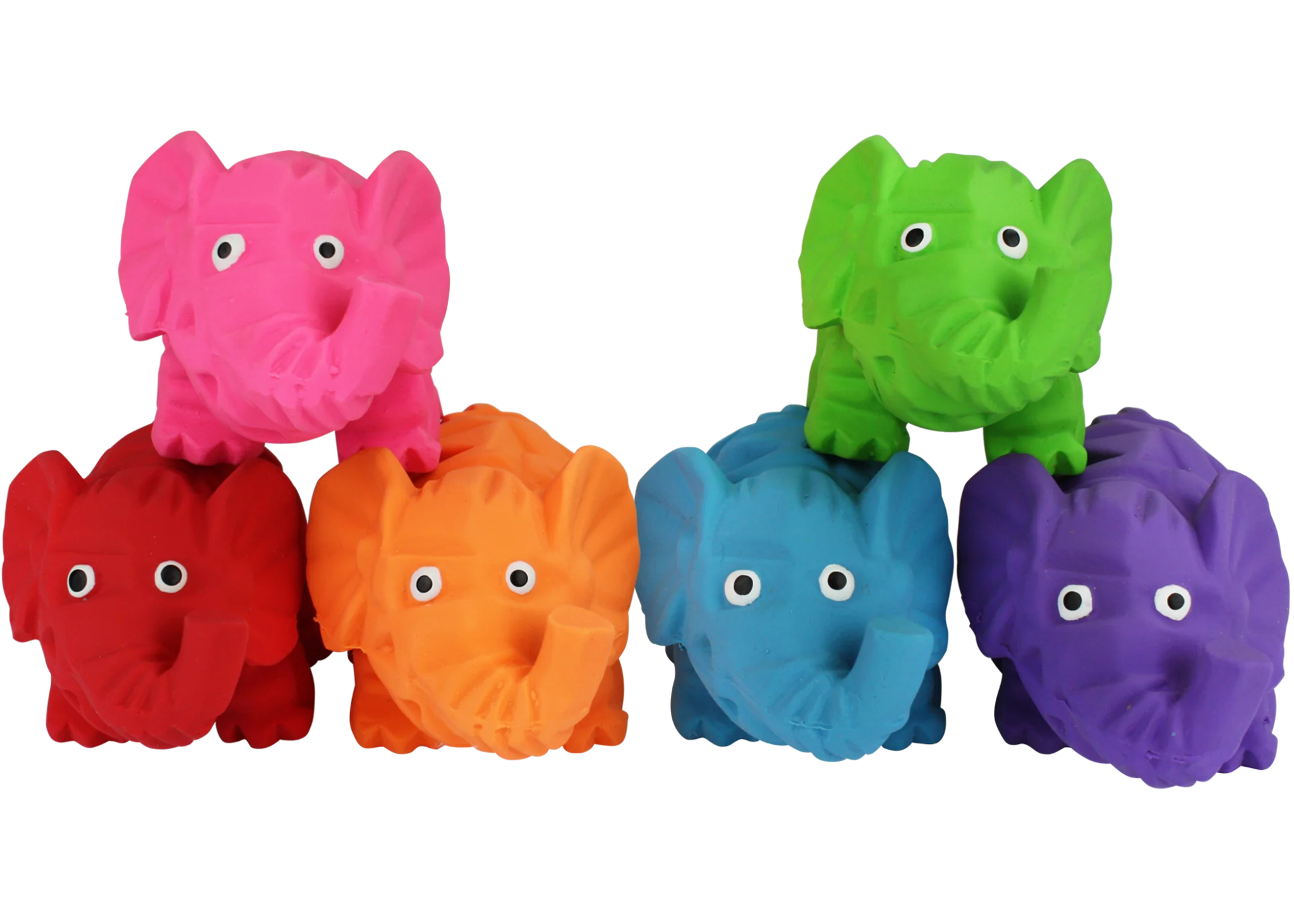 Multipet Latex Dog Toy Origami Pals  4in Elephant Assorted - Image 1