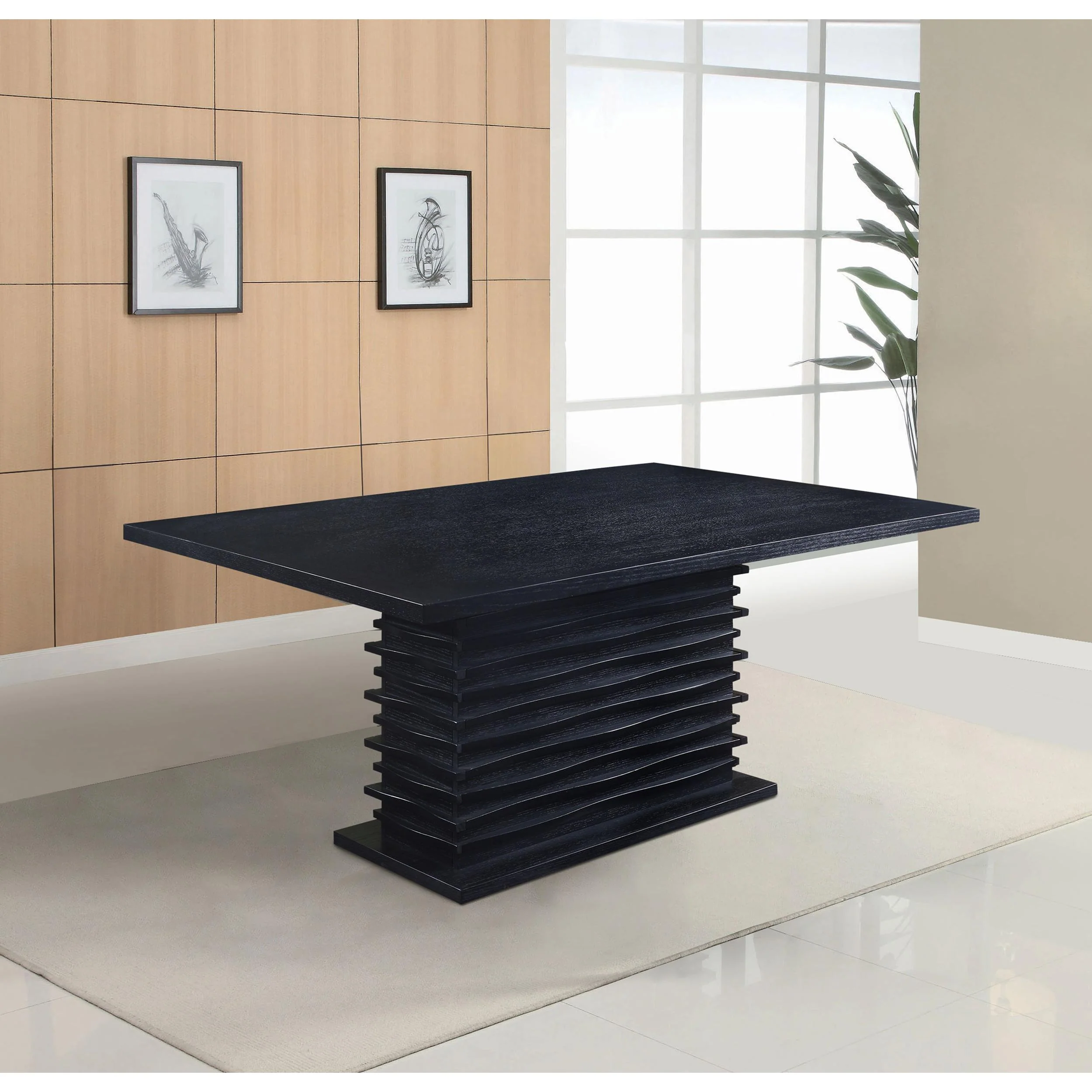 Coaster Furniture Stanton 102061 Rectangular 66-inch Dining Table - Black - Image 2