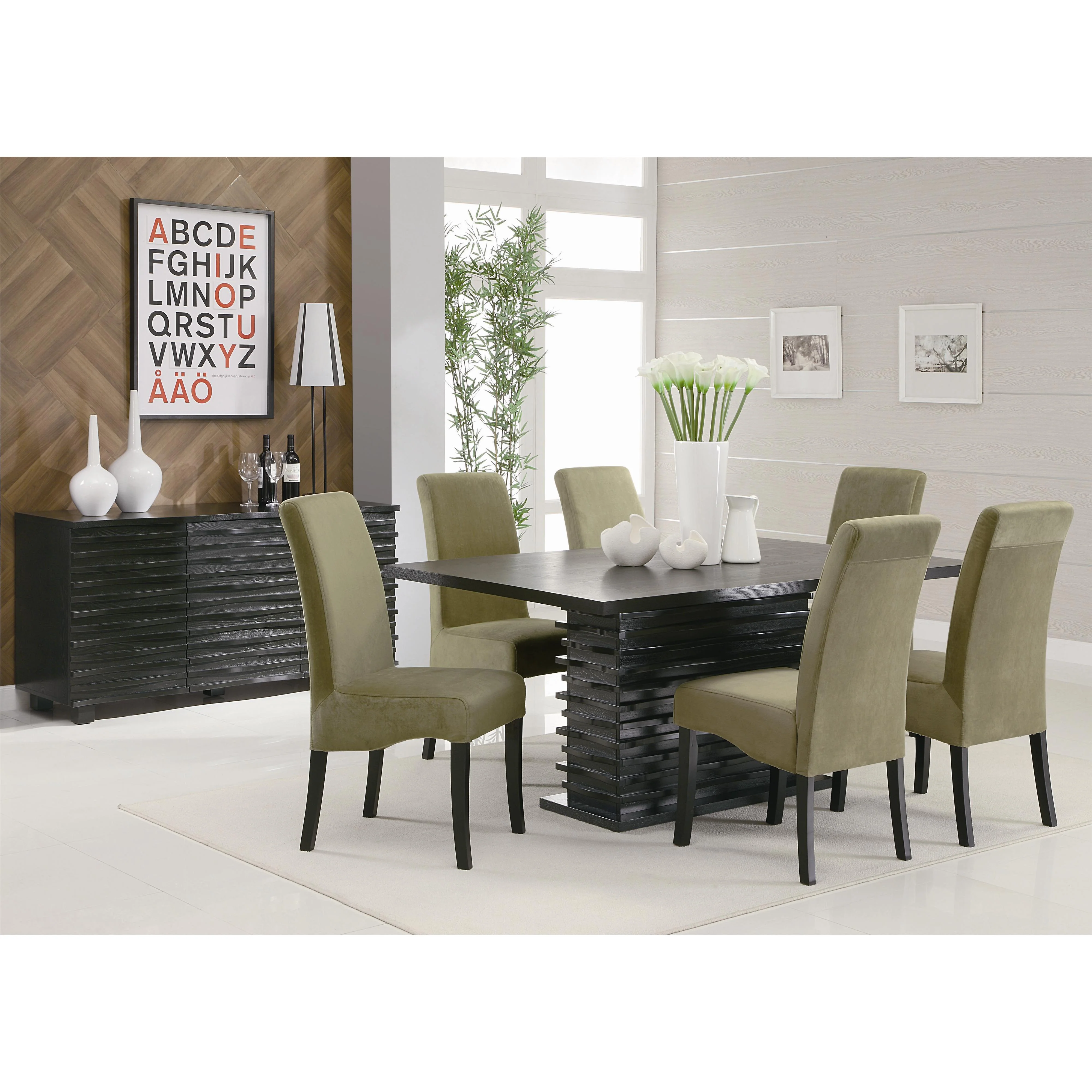 Coaster Furniture Stanton 102061 Rectangular 66-inch Dining Table - Black - Image 3