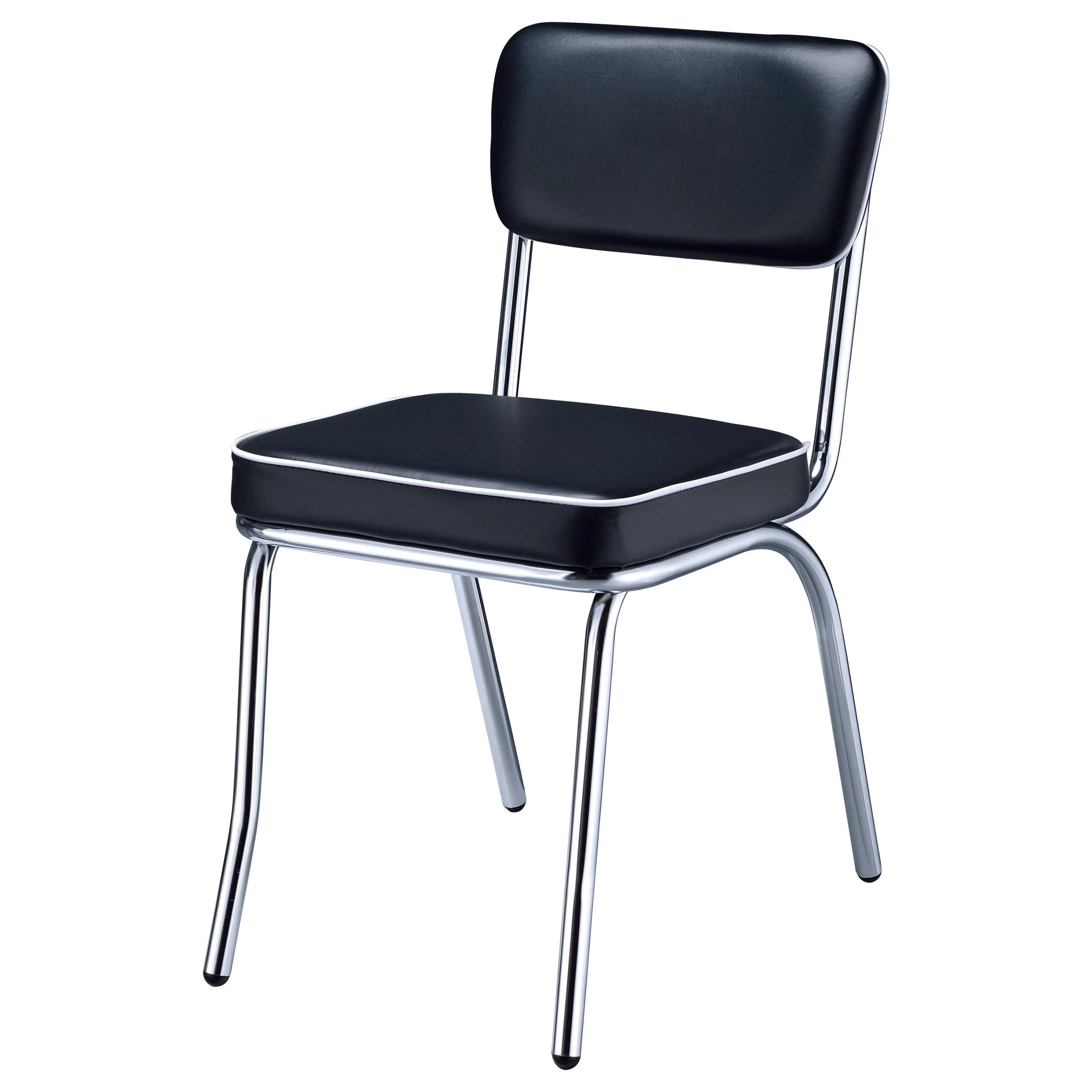 Coaster Furniture Retro 2066 Upholstered Dining Side Chair - Black (Set of 2) - Image 3