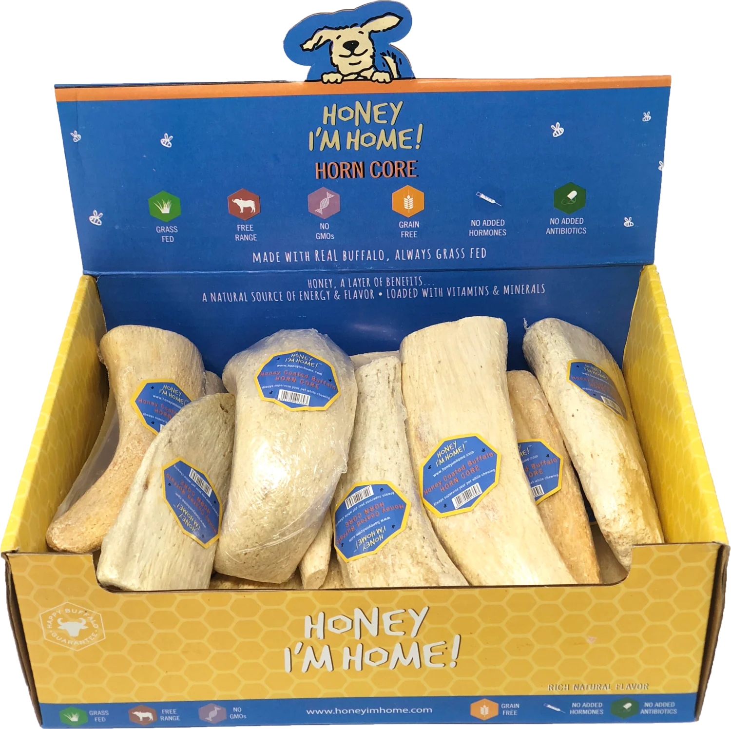 Honey I’m Home Dog Treats Buffalo Horn - Image 1