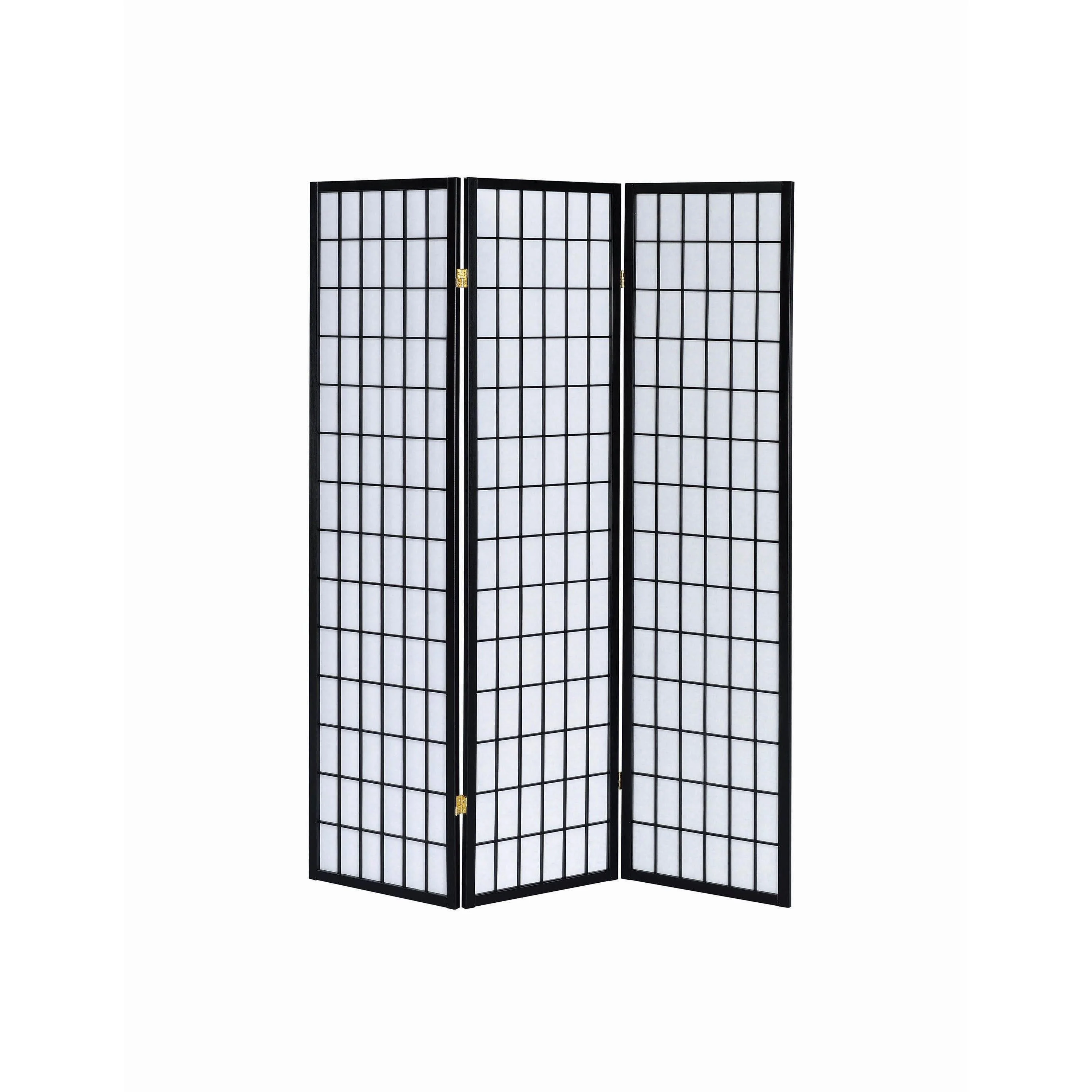 Coaster Furniture Carrie 4622 3-Panel Room Divider Folding Shoji Screen - Black - Image 2
