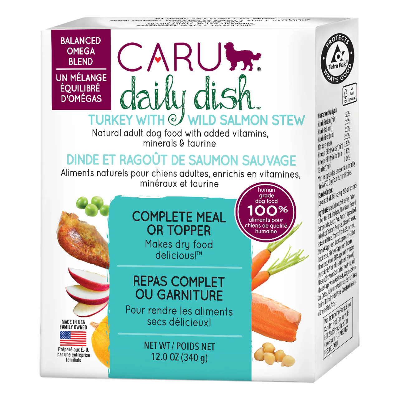 Caru Daily Dish Turkey  Salmon Stew Wet Dog Food 12.5oz - Image 1