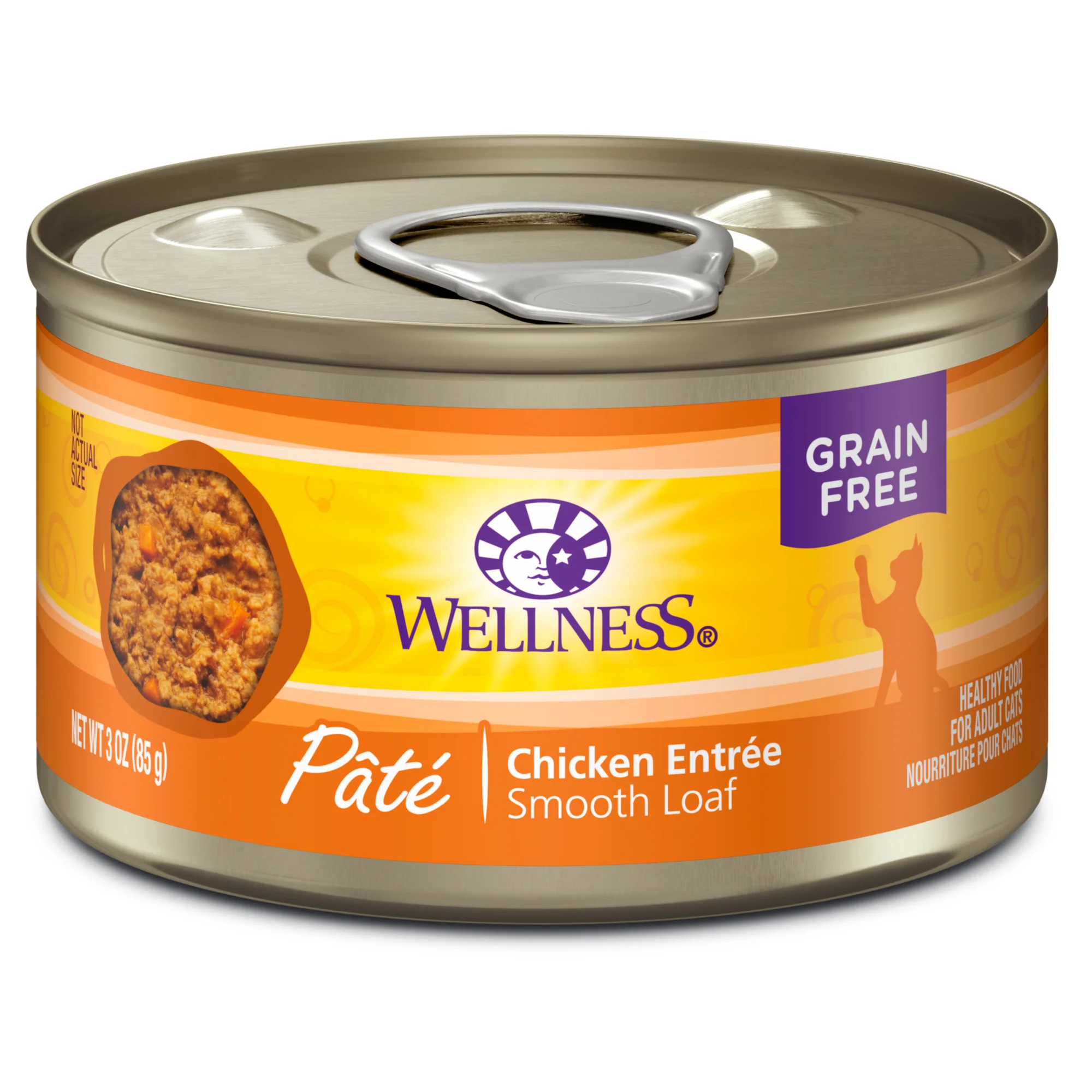 Wellness Complete Health Grain Free Canned Cat Food Chicken Pate 3ozs - Image 1