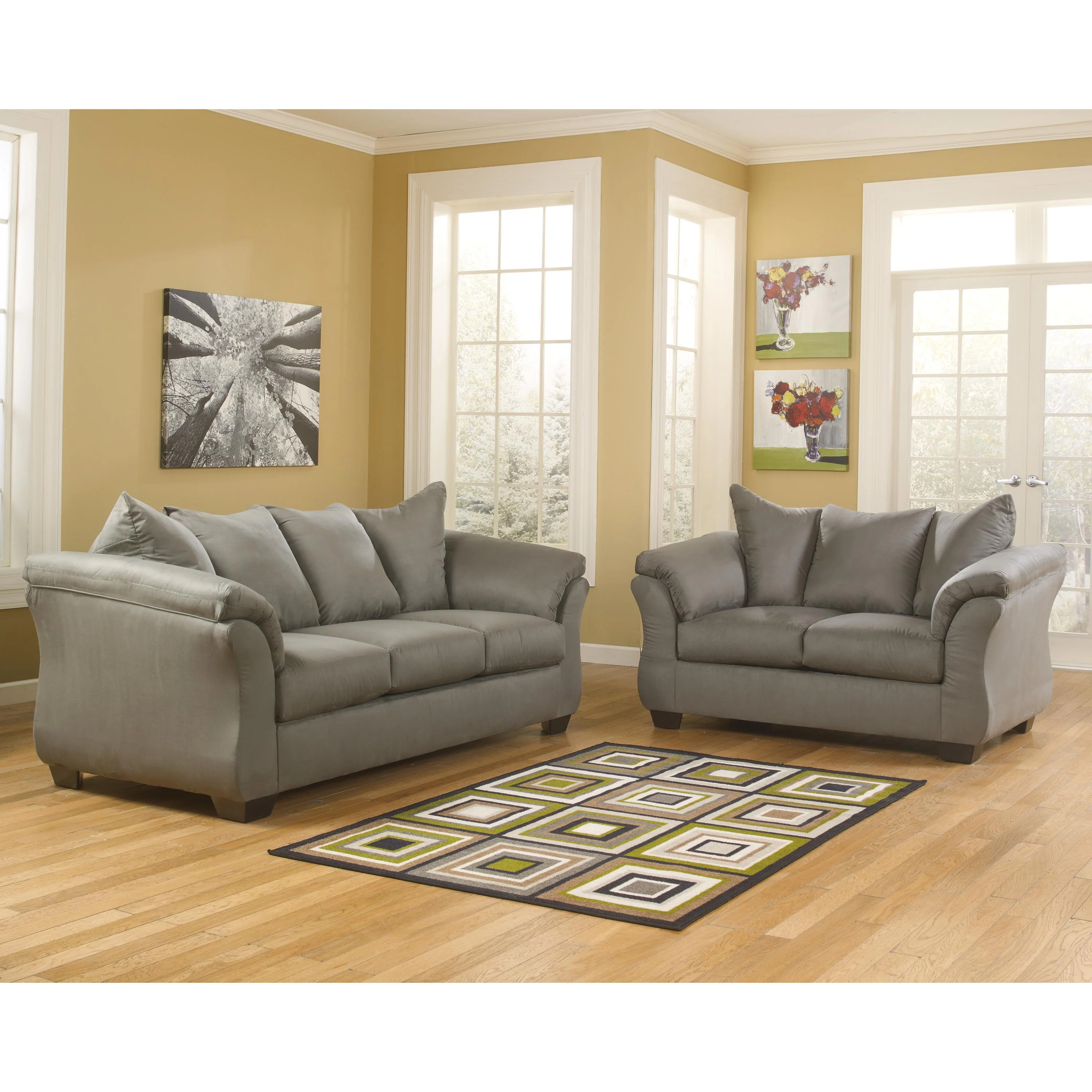Signature Design by Ashley Darcy Stationary Fabric Loveseat 7500535 - Image 2