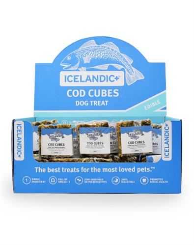 Icelandic+ Large Cod Skin Cube Dog Fish Treat Single - Image 1