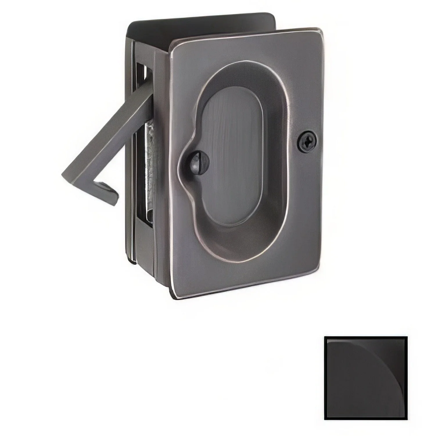 Emtek 2101 3-1/2" Height Passage Pocket Door Lock - Image 1
