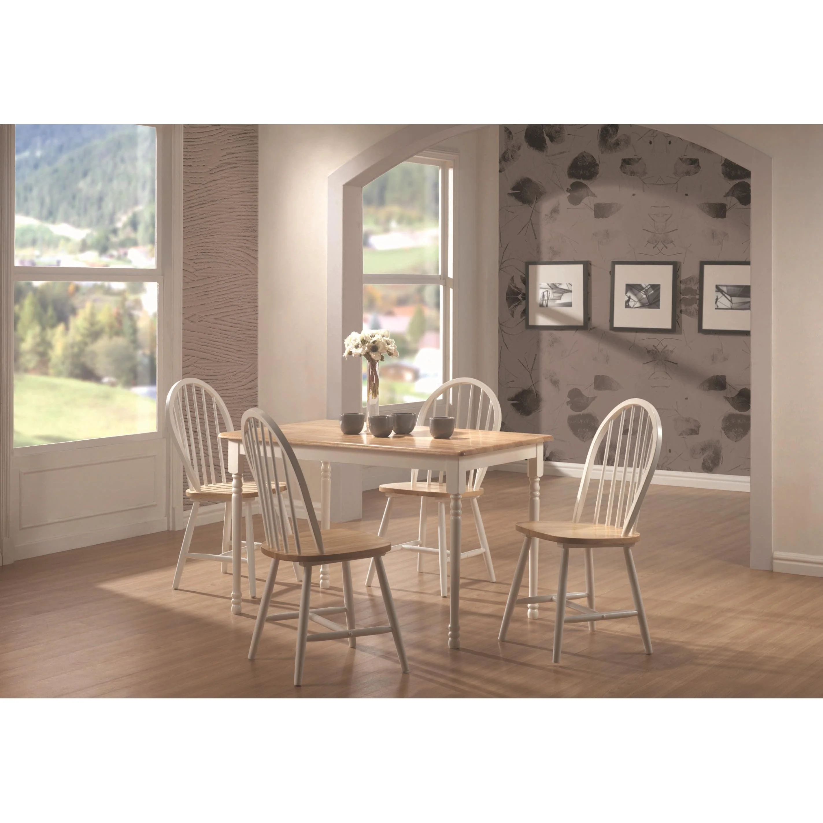 Coaster Furniture Cinder 4129 Wood Dining Side Chair - White (Set of 4) - Image 3