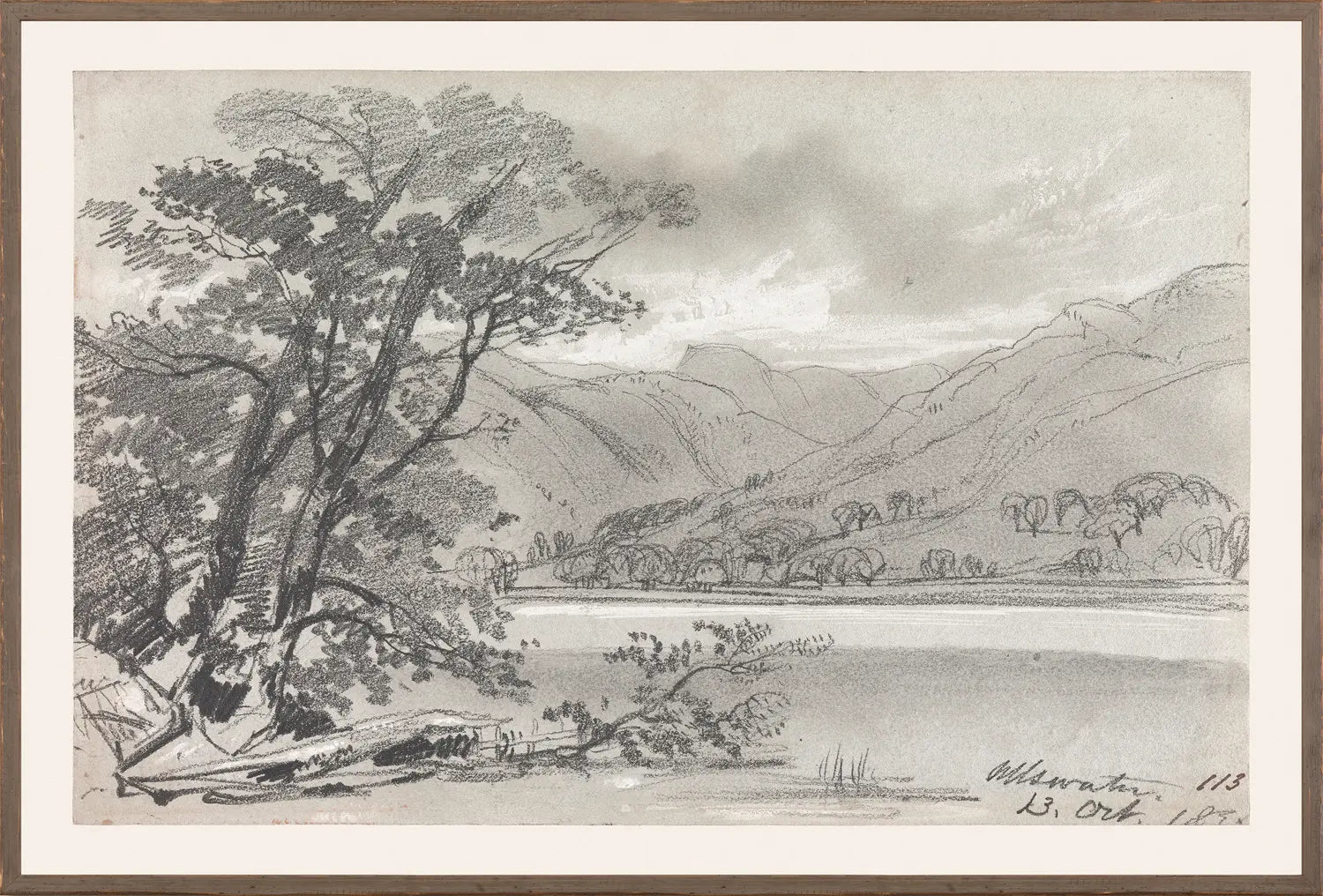 Edward Lear – Folio Graphite Landscape I C. 1836 - Image 1