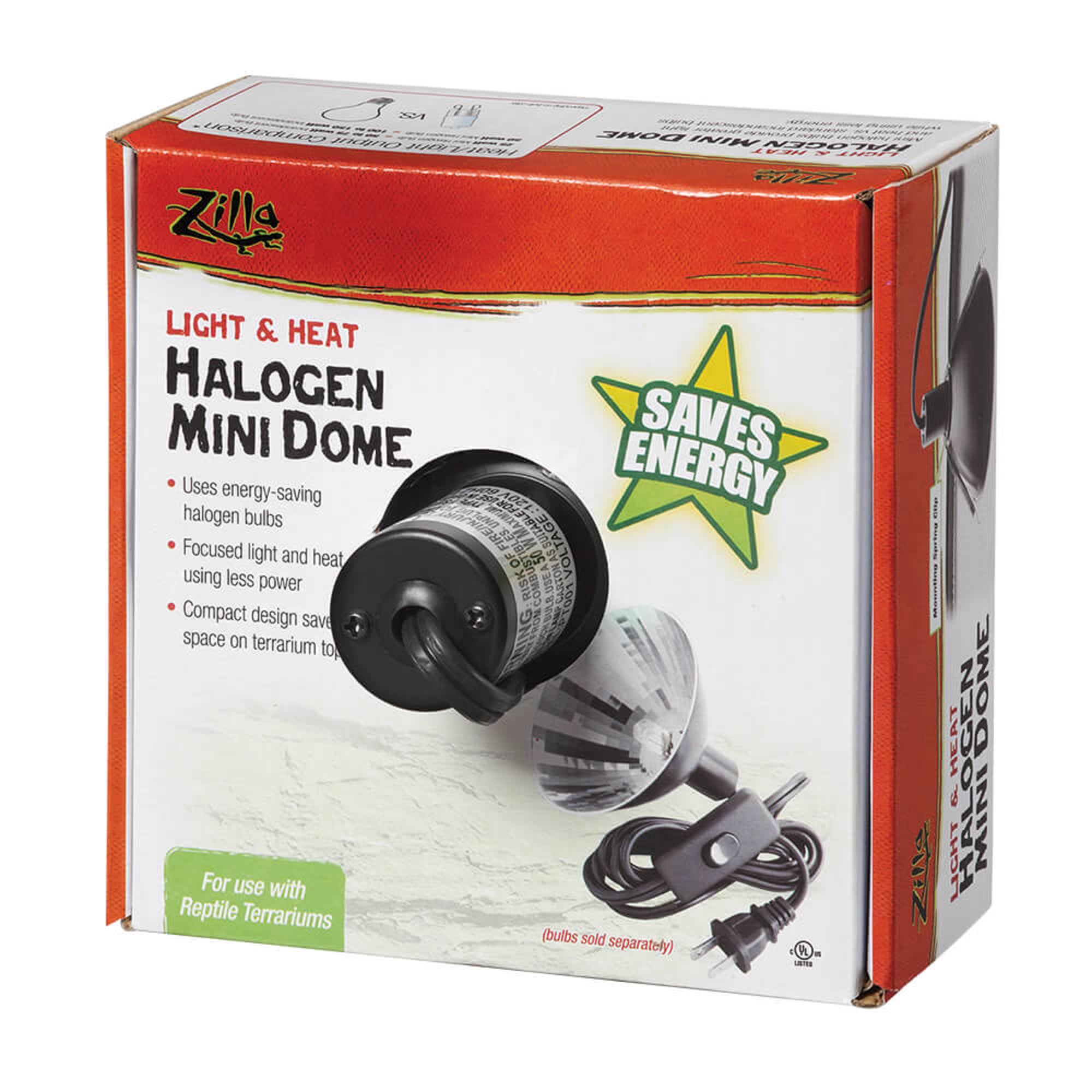 Zilla light and heat Halogen Mini Dome Terrarium Light Fixture - Image 1
