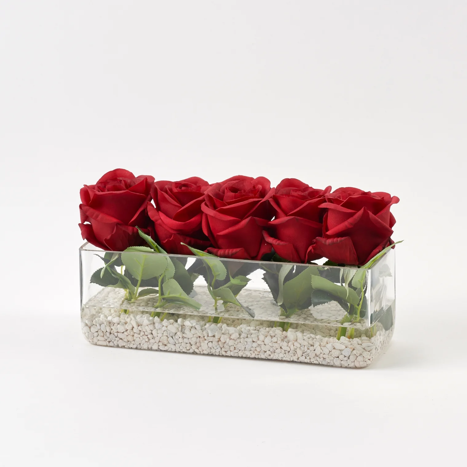 D&W Silks Red Roses in Small Aquaria - 212201 - Image 1