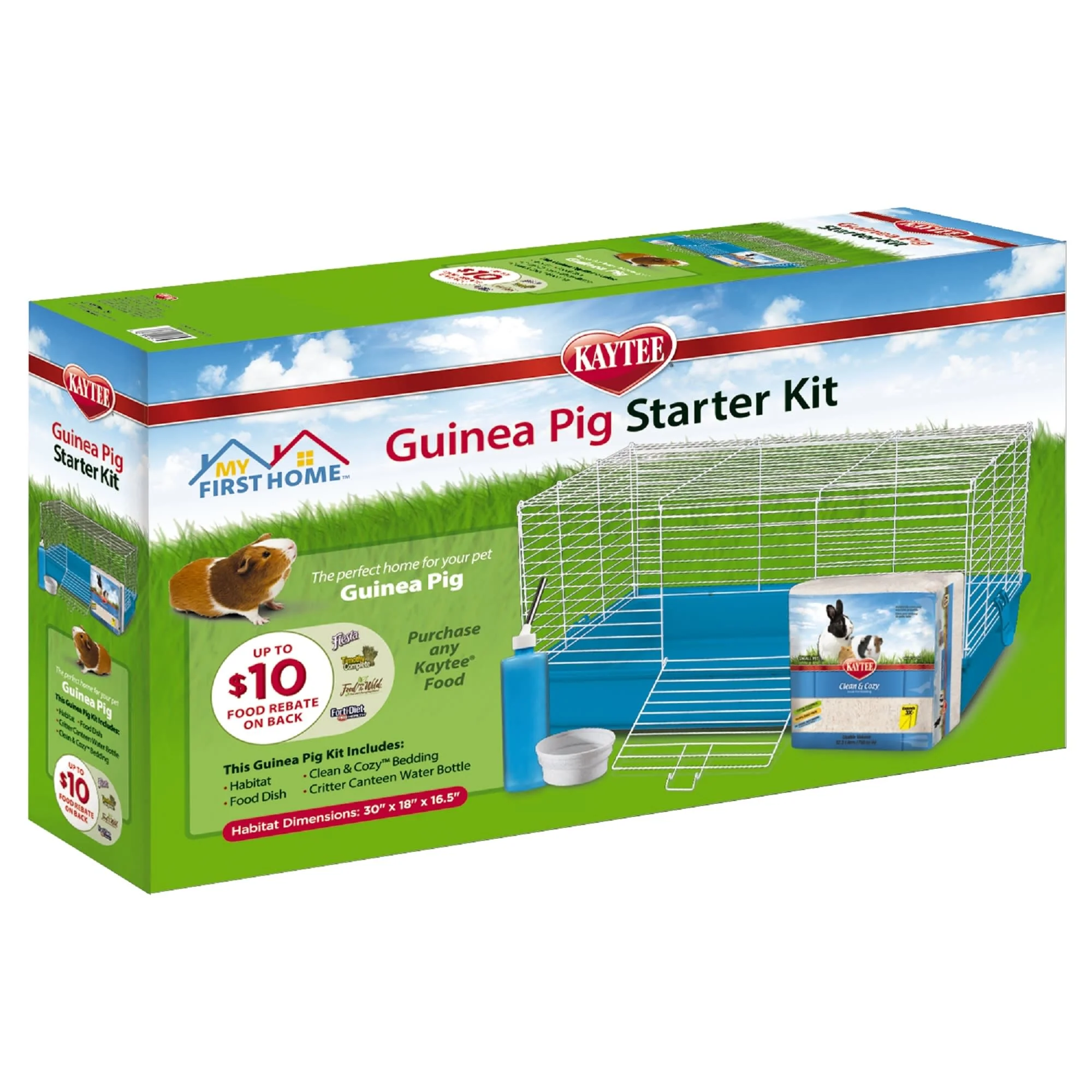 Kaytee My First Home Guinea Pig Starter Kit 30  x 18  x 16.5 - Image 1