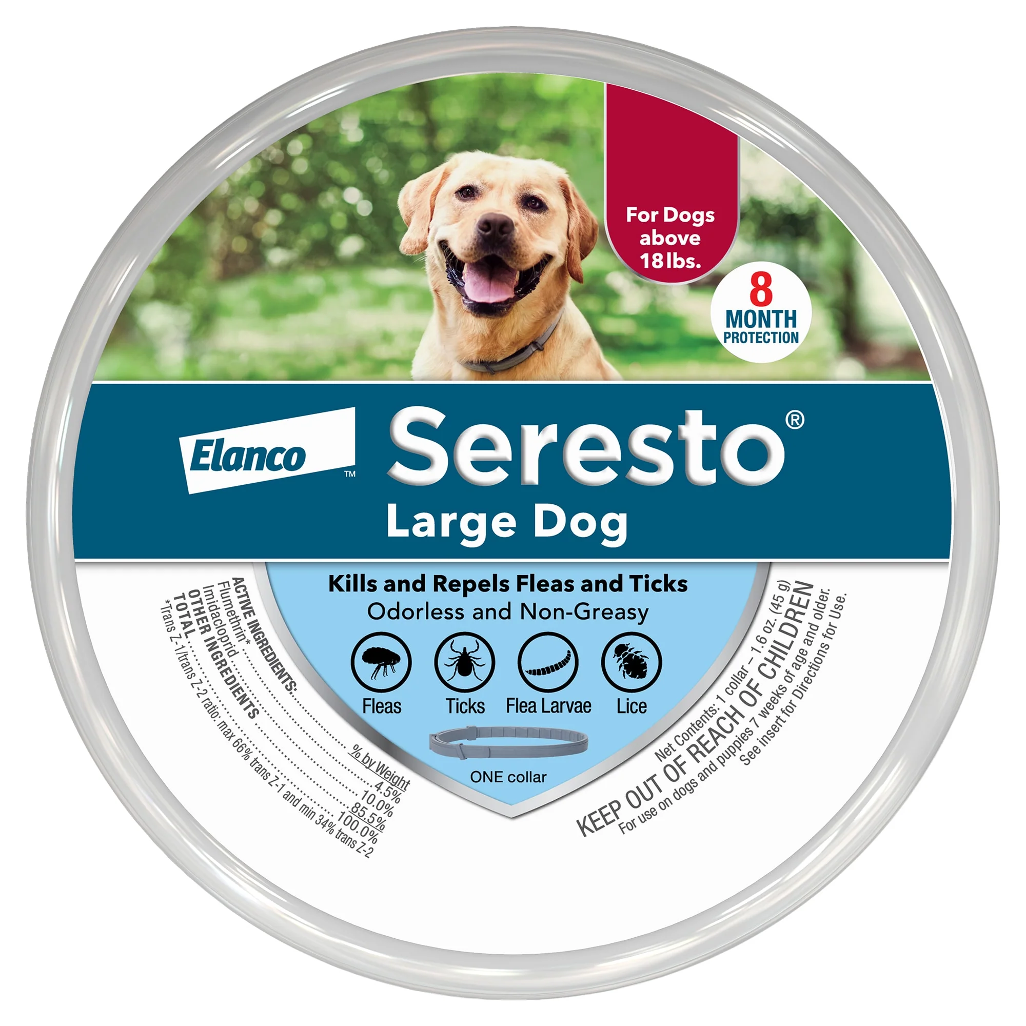 Seresto for Large Dogs 8 Month Flea and Tick Prevention Collar - Image 1