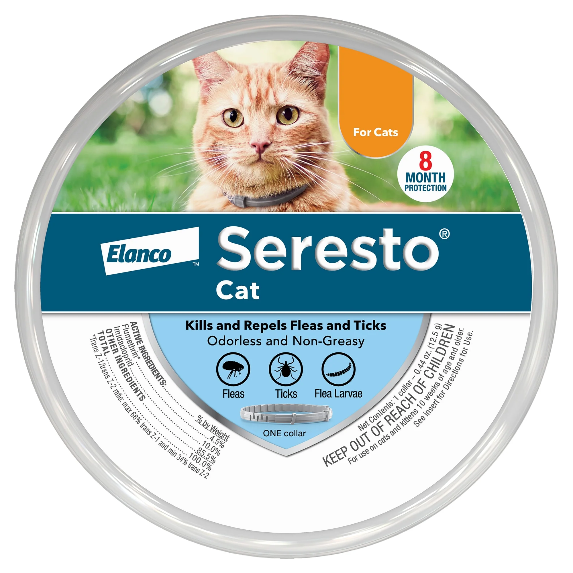 Seresto for Cats 8-Month Flea and Tick Prevention Collar - Image 1