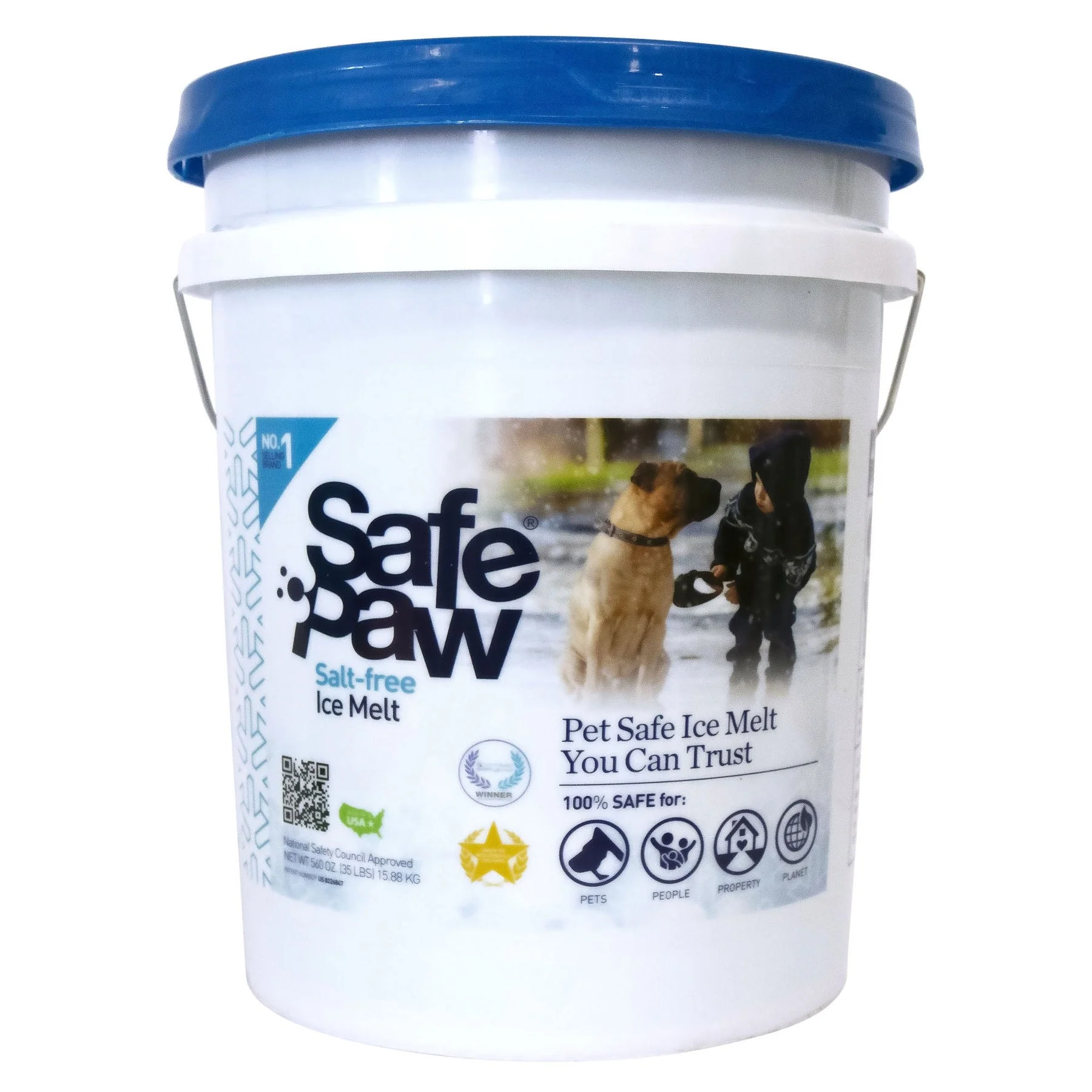Safe Paw Pet Friendly Concrete Safe Salt Free Ice Melt Pellets, 35lb - Image 1