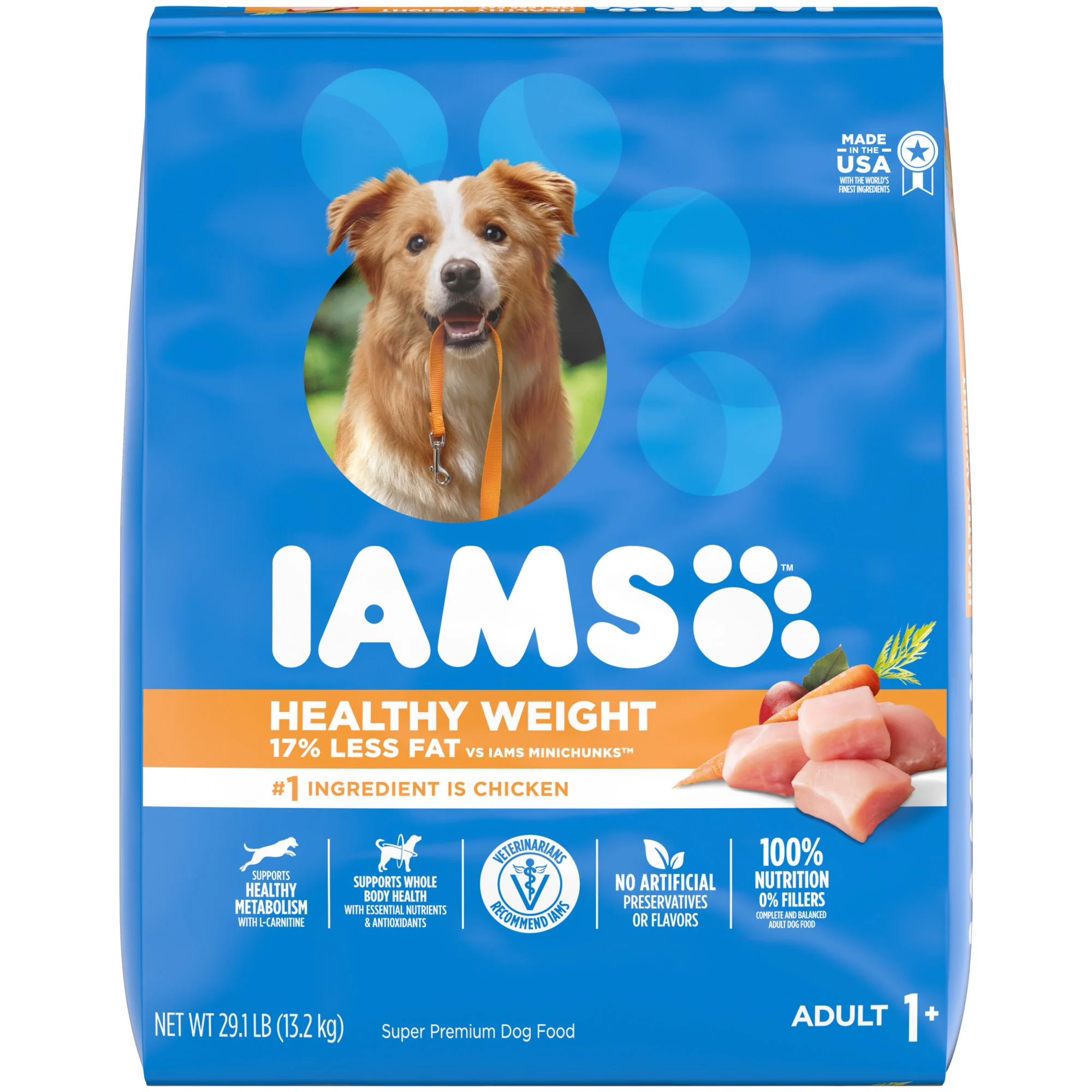 IAMS Adult Healthy Weight Control Dry Dog Food with Real Chicken  29.1 lb. Bag - Image 1
