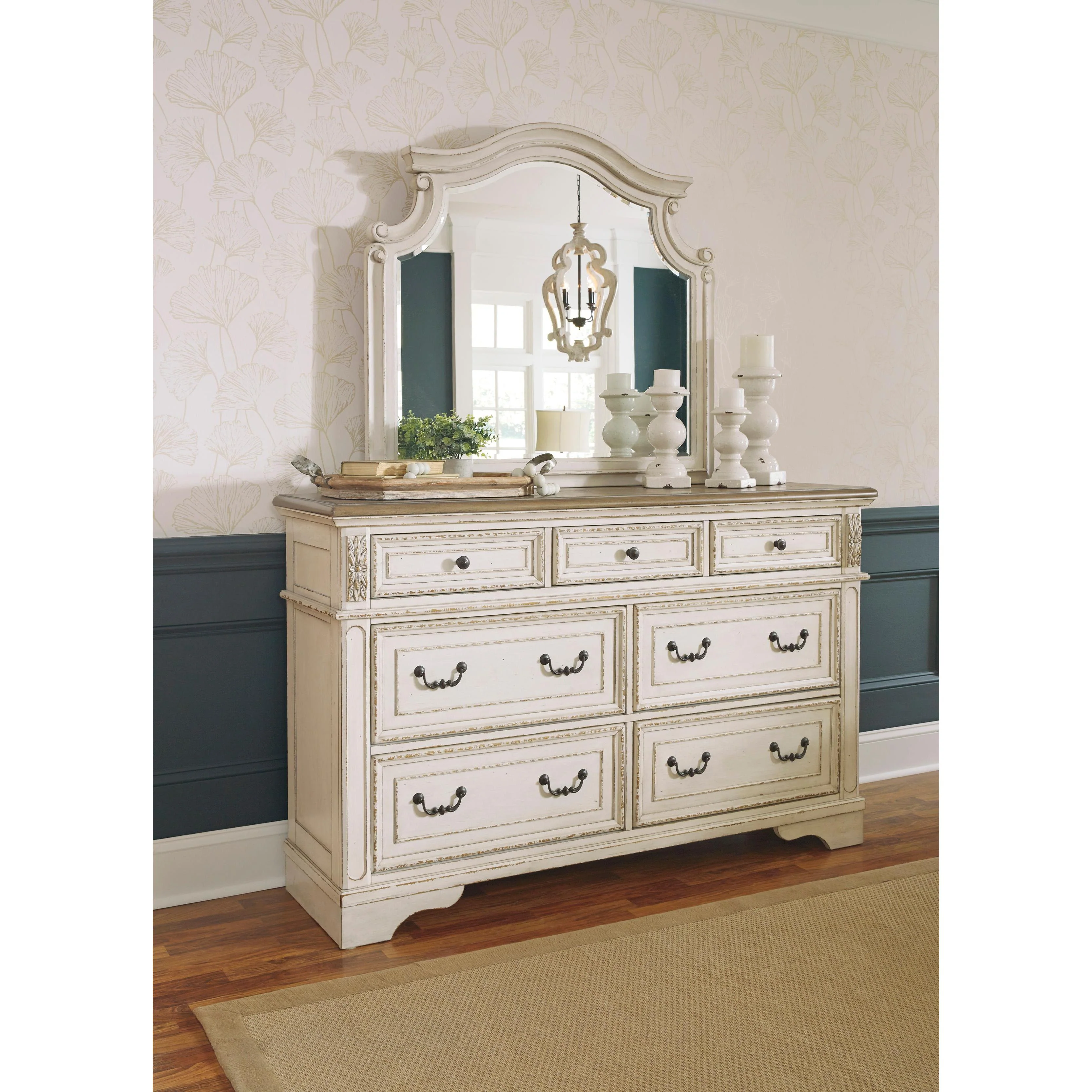 Signature Design by Ashley Realyn B743B89 7 pc King Upholstered Panel Bedroom Set - Image 3