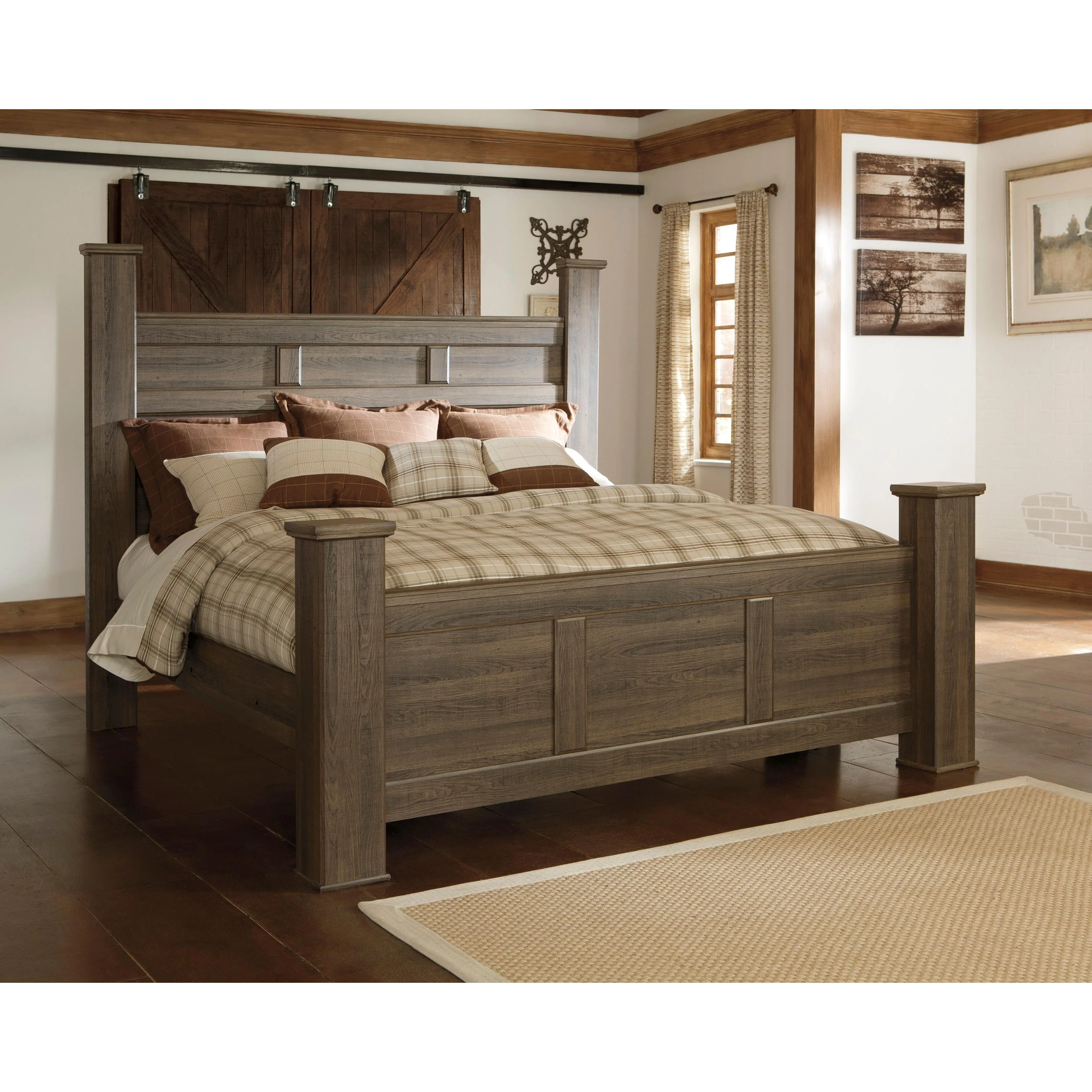 Signature Design by Ashley Juararo B251 6 pc King Poster Bedroom Set - Image 2